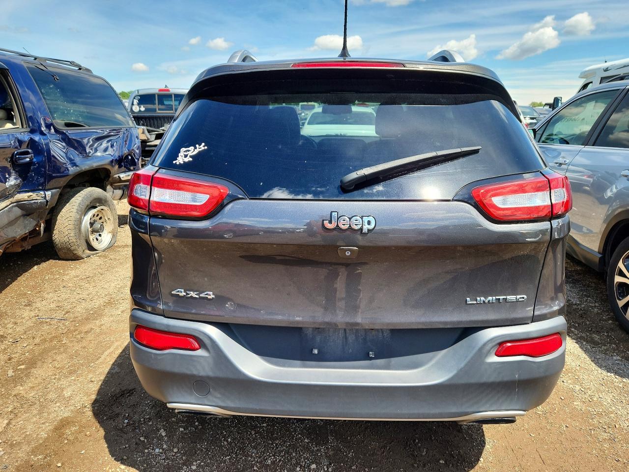 2015 Jeep Cherokee Limited Серый vin: 1C4PJMDS1FW646474