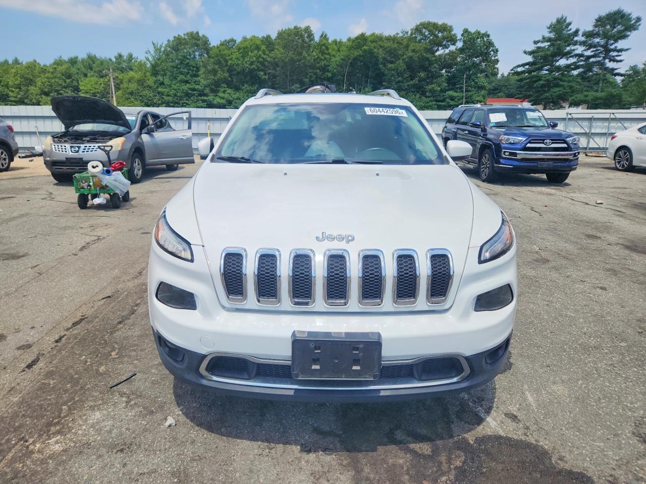 2015 Jeep Cherokee Limited White vin: 1C4PJMDS1FW646667