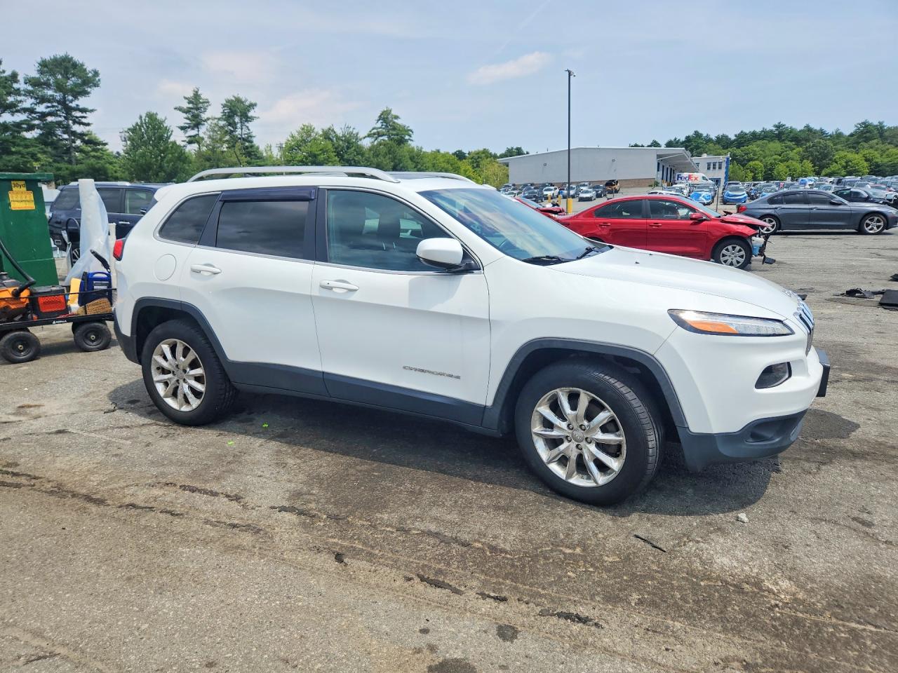 2015 Jeep Cherokee Limited White vin: 1C4PJMDS1FW646667