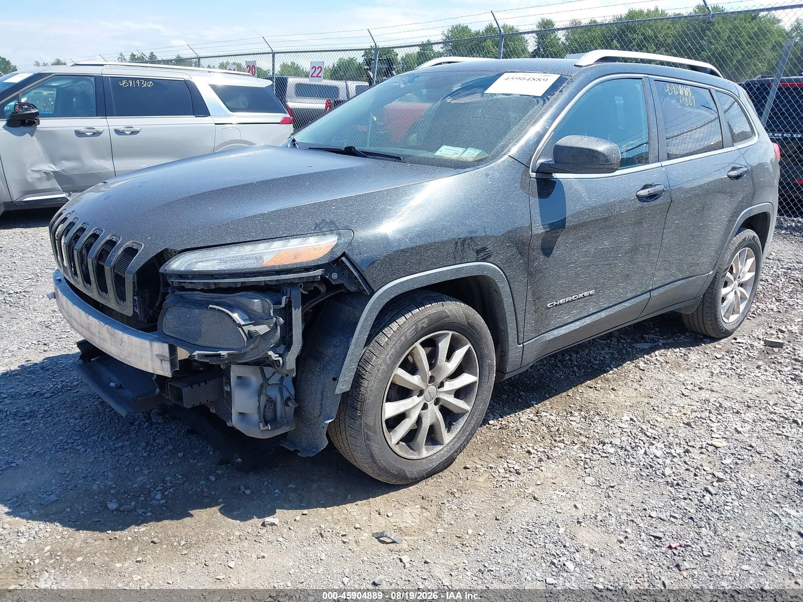 2015 Jeep Cherokee Limited Black vin: 1C4PJMDS1FW662478