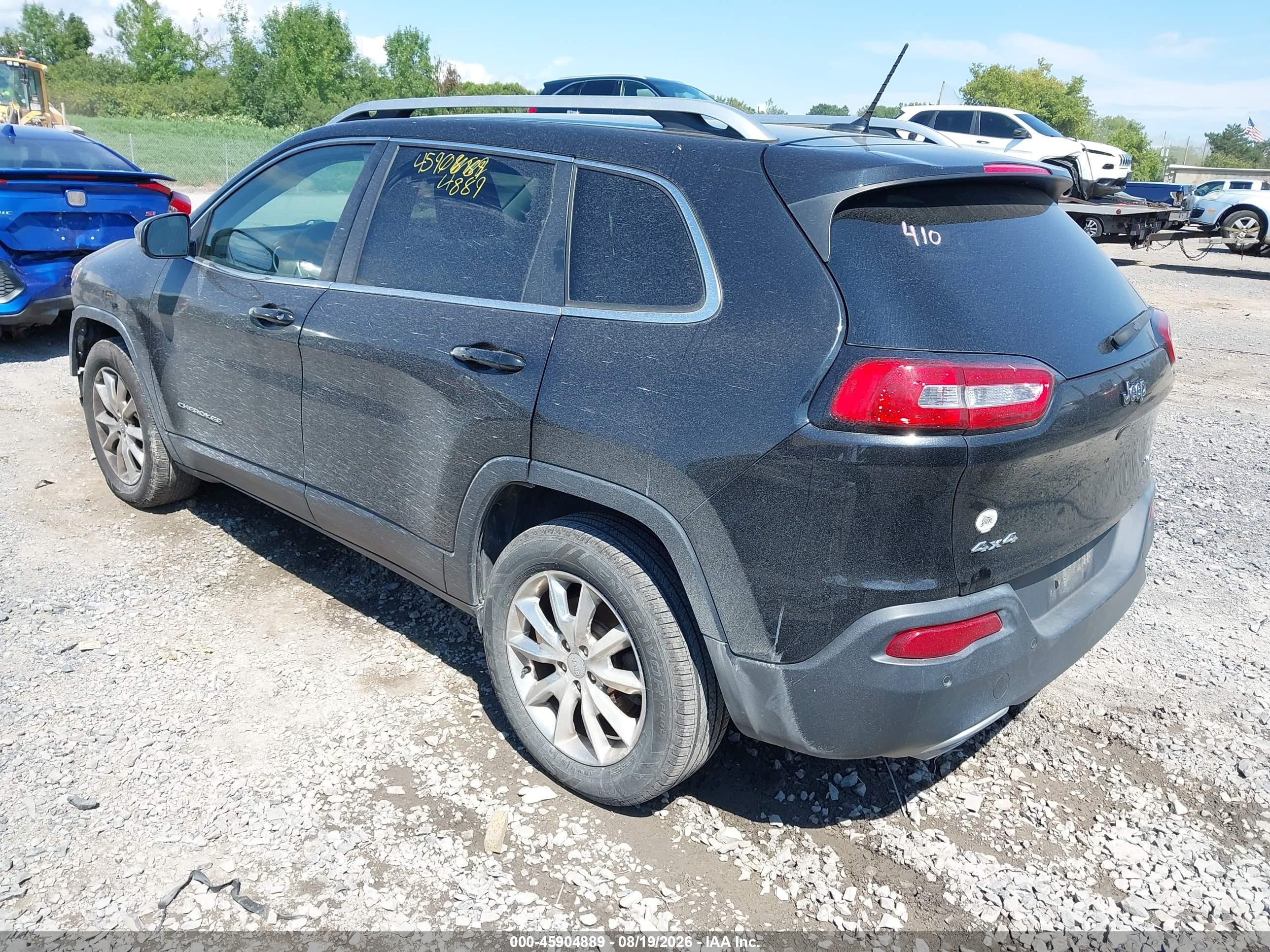 2015 Jeep Cherokee Limited Black vin: 1C4PJMDS1FW662478