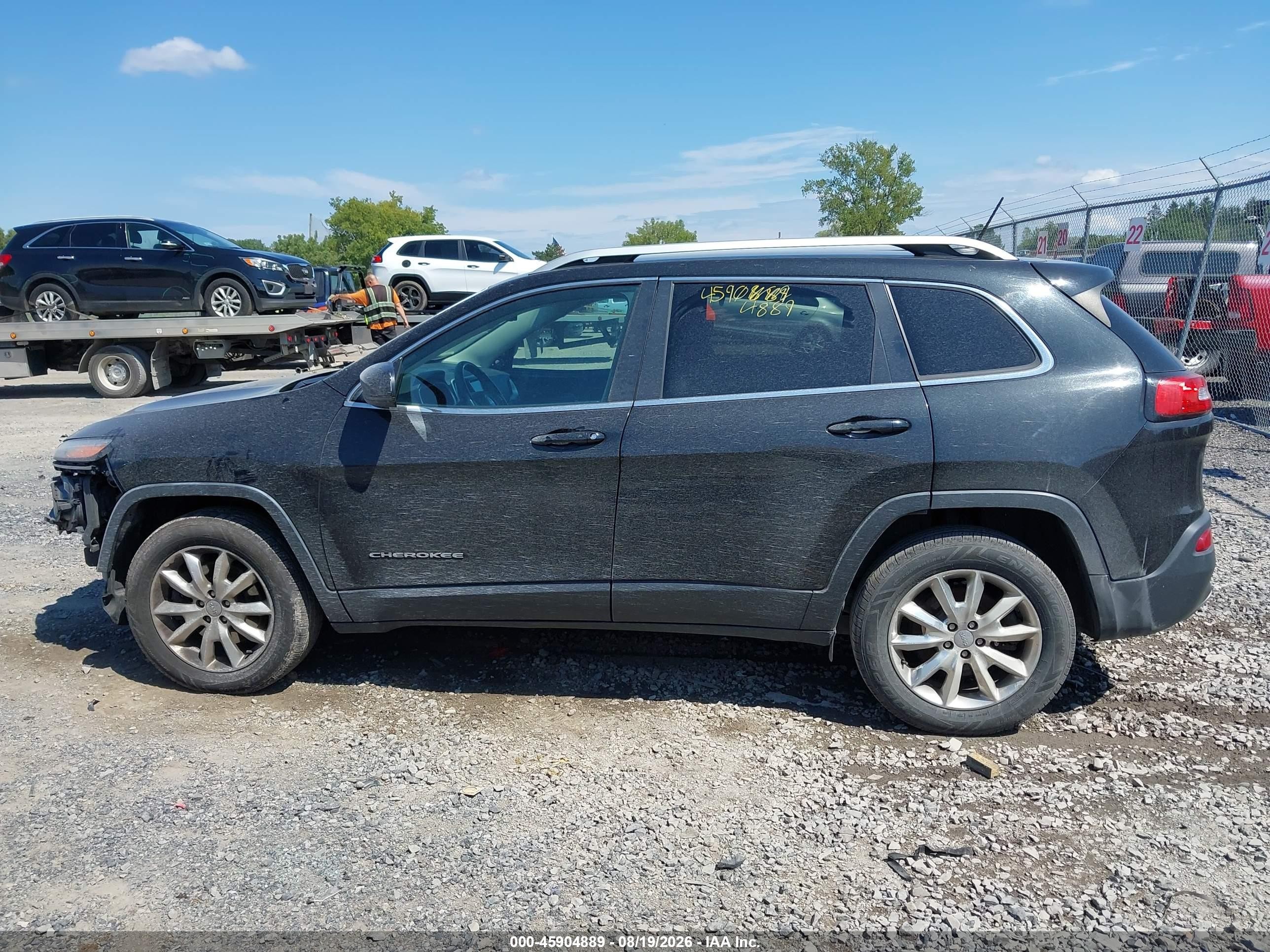 2015 Jeep Cherokee Limited Black vin: 1C4PJMDS1FW662478