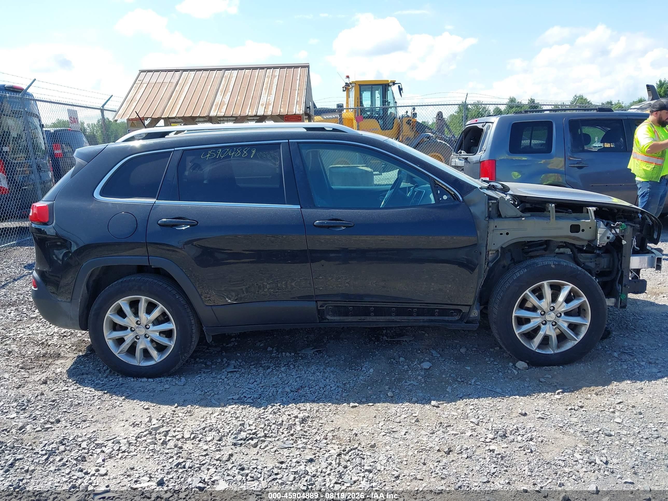 2015 Jeep Cherokee Limited Black vin: 1C4PJMDS1FW662478