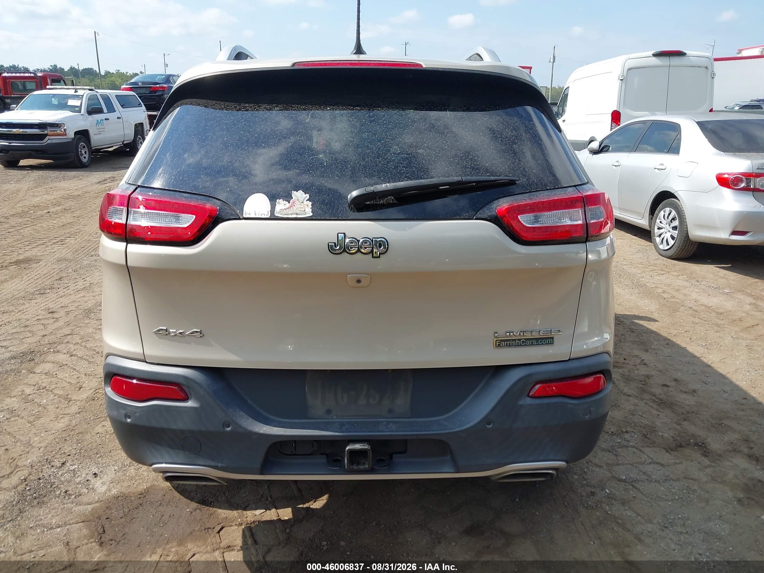 2015 Jeep Cherokee Limited Gold vin: 1C4PJMDS1FW675859
