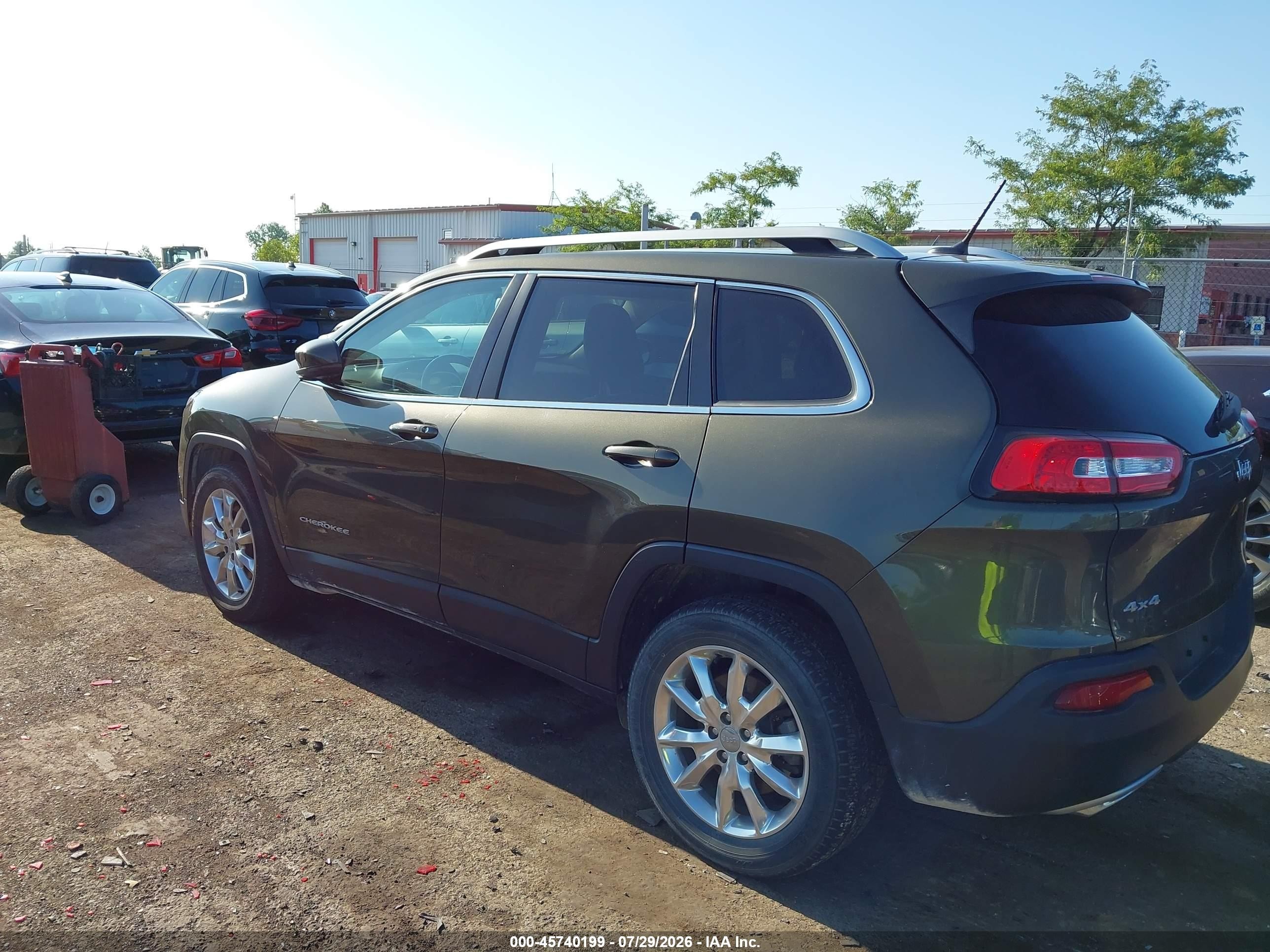 2015 Jeep Cherokee Limited Green vin: 1C4PJMDS1FW676008