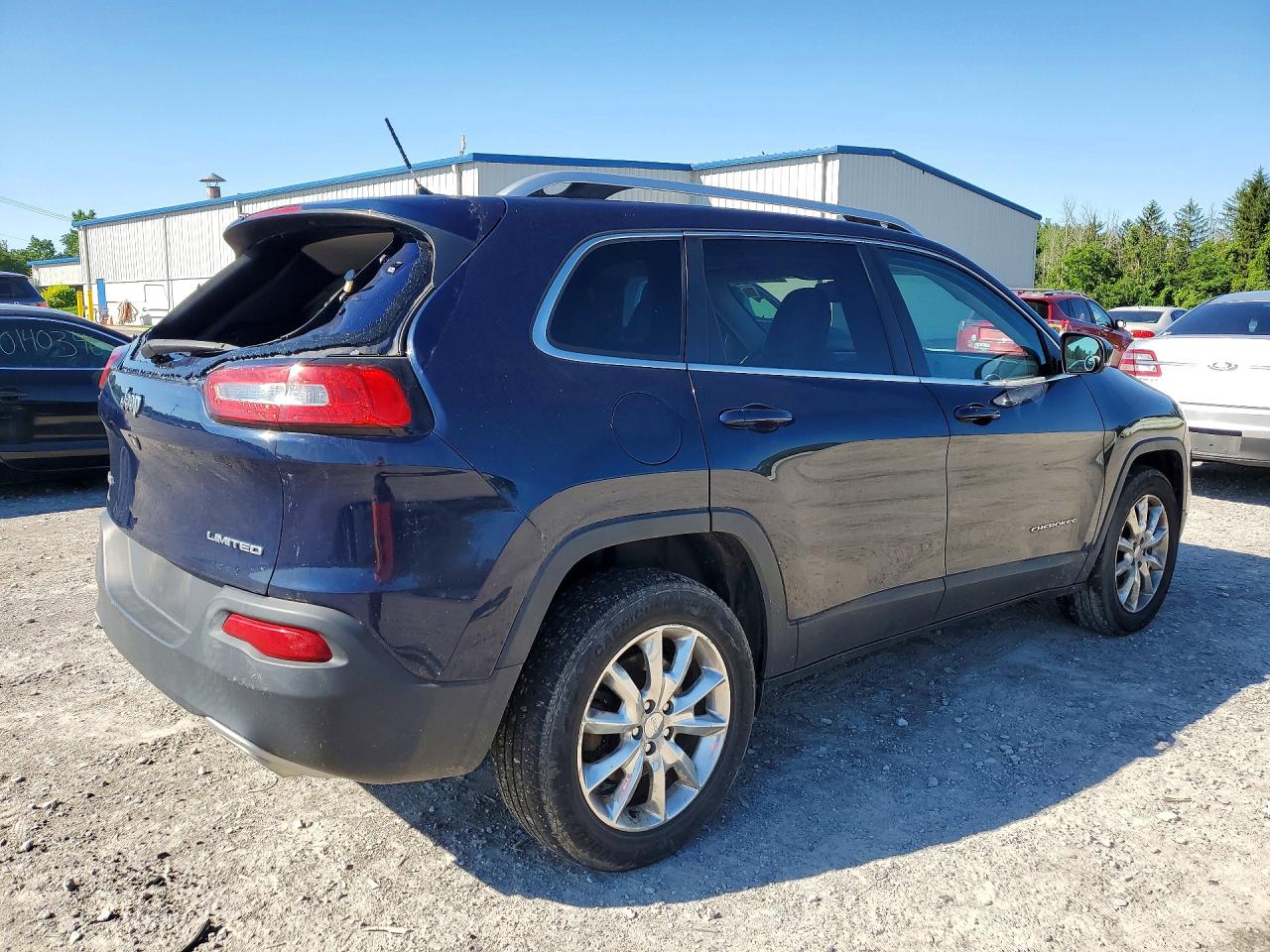 2015 Jeep Cherokee Limited Blue vin: 1C4PJMDS1FW687378