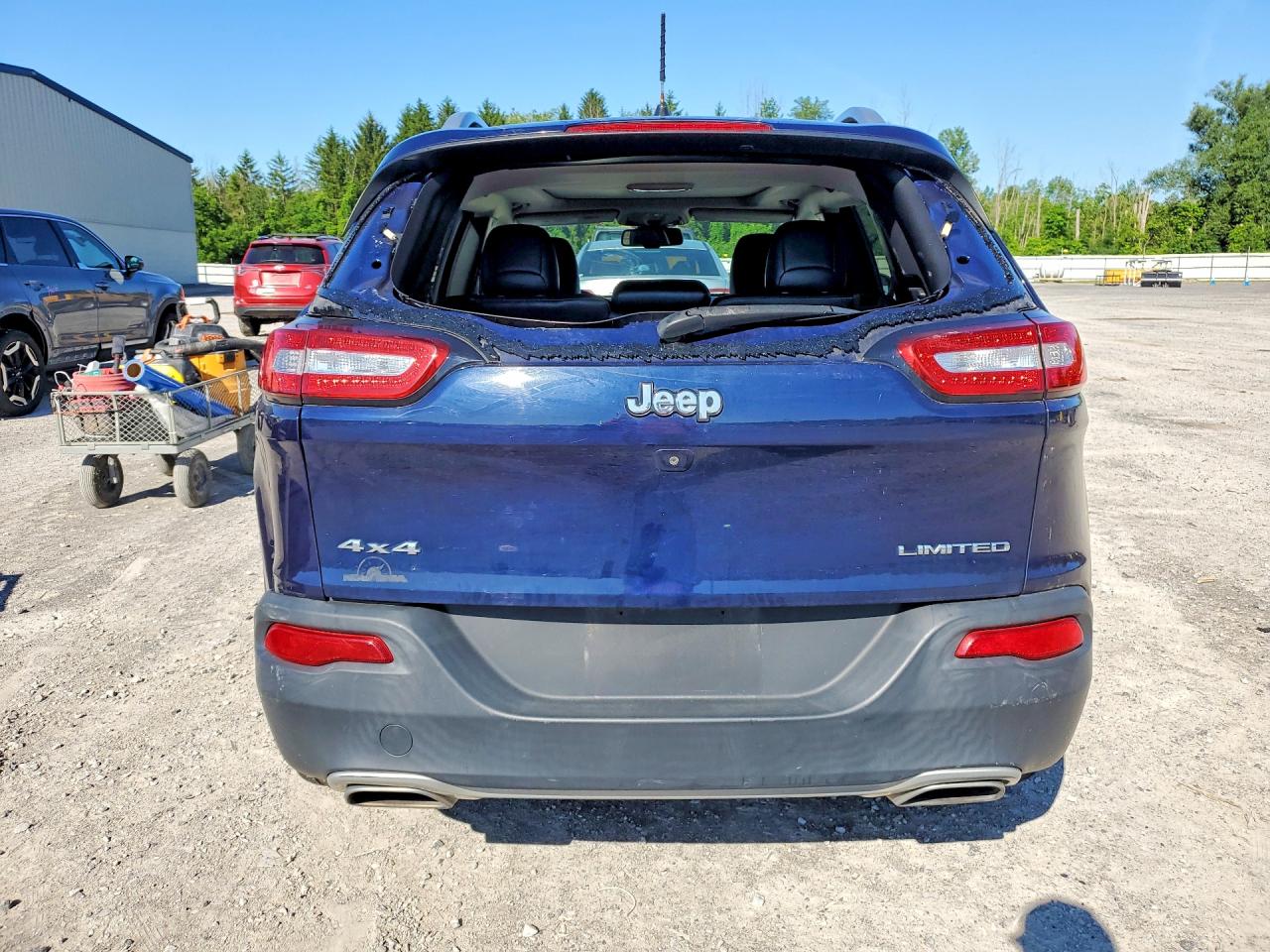 2015 Jeep Cherokee Limited Blue vin: 1C4PJMDS1FW687378