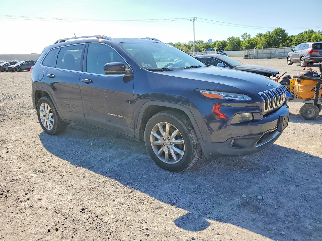 2015 Jeep Cherokee Limited Blue vin: 1C4PJMDS1FW687378