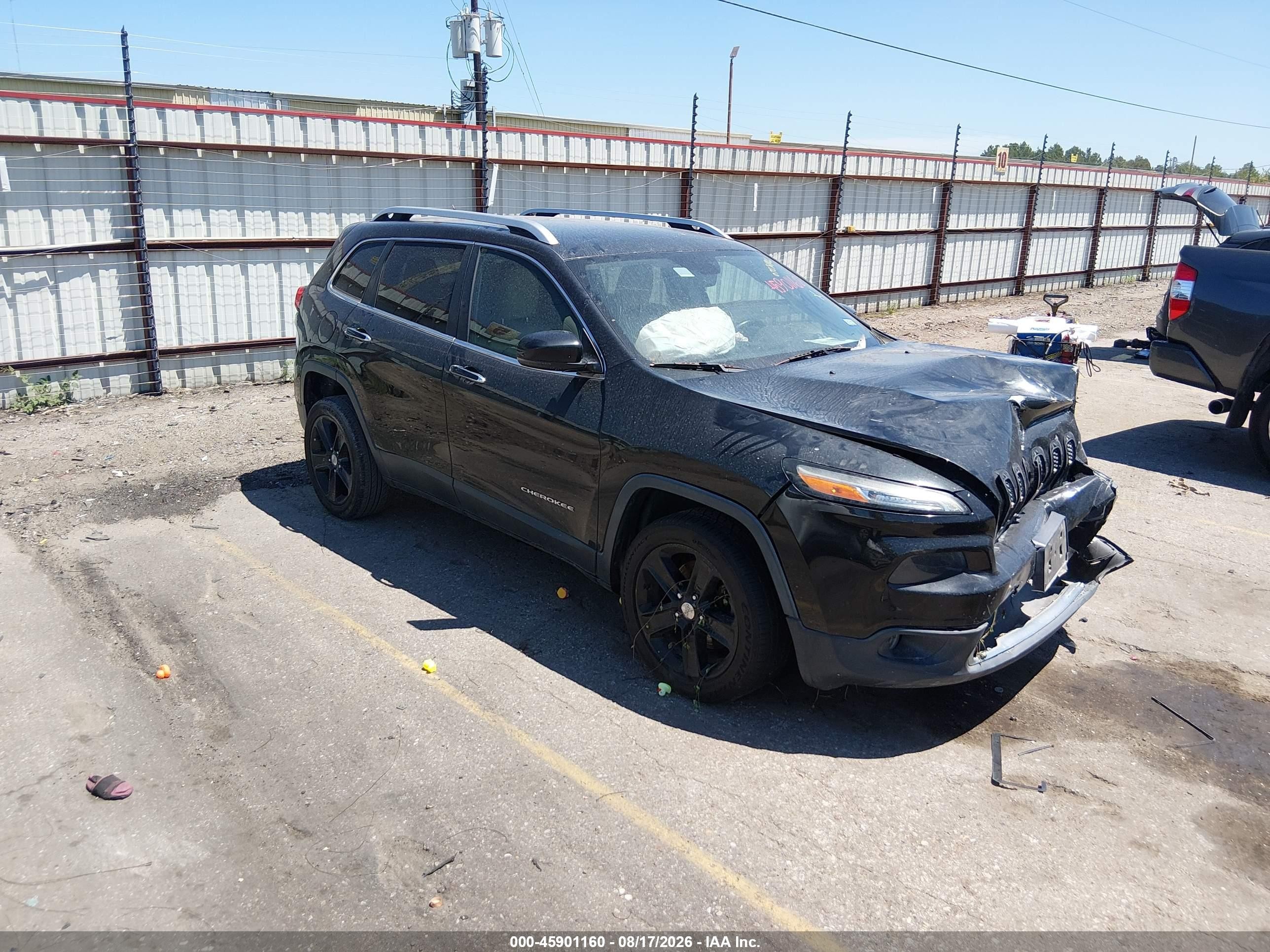 2015 Jeep Cherokee Limited Black vin: 1C4PJMDS1FW713851