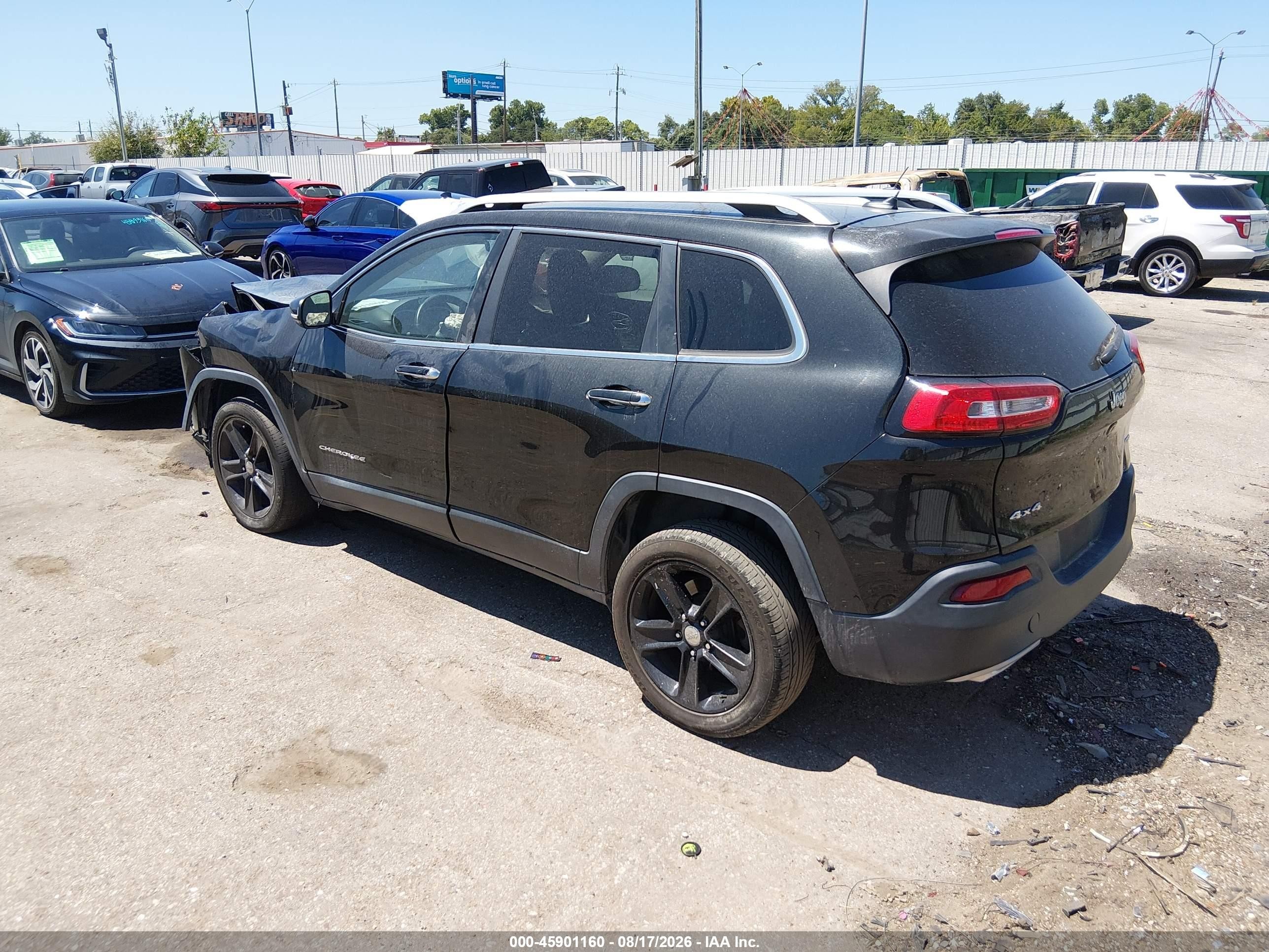 2015 Jeep Cherokee Limited Black vin: 1C4PJMDS1FW713851