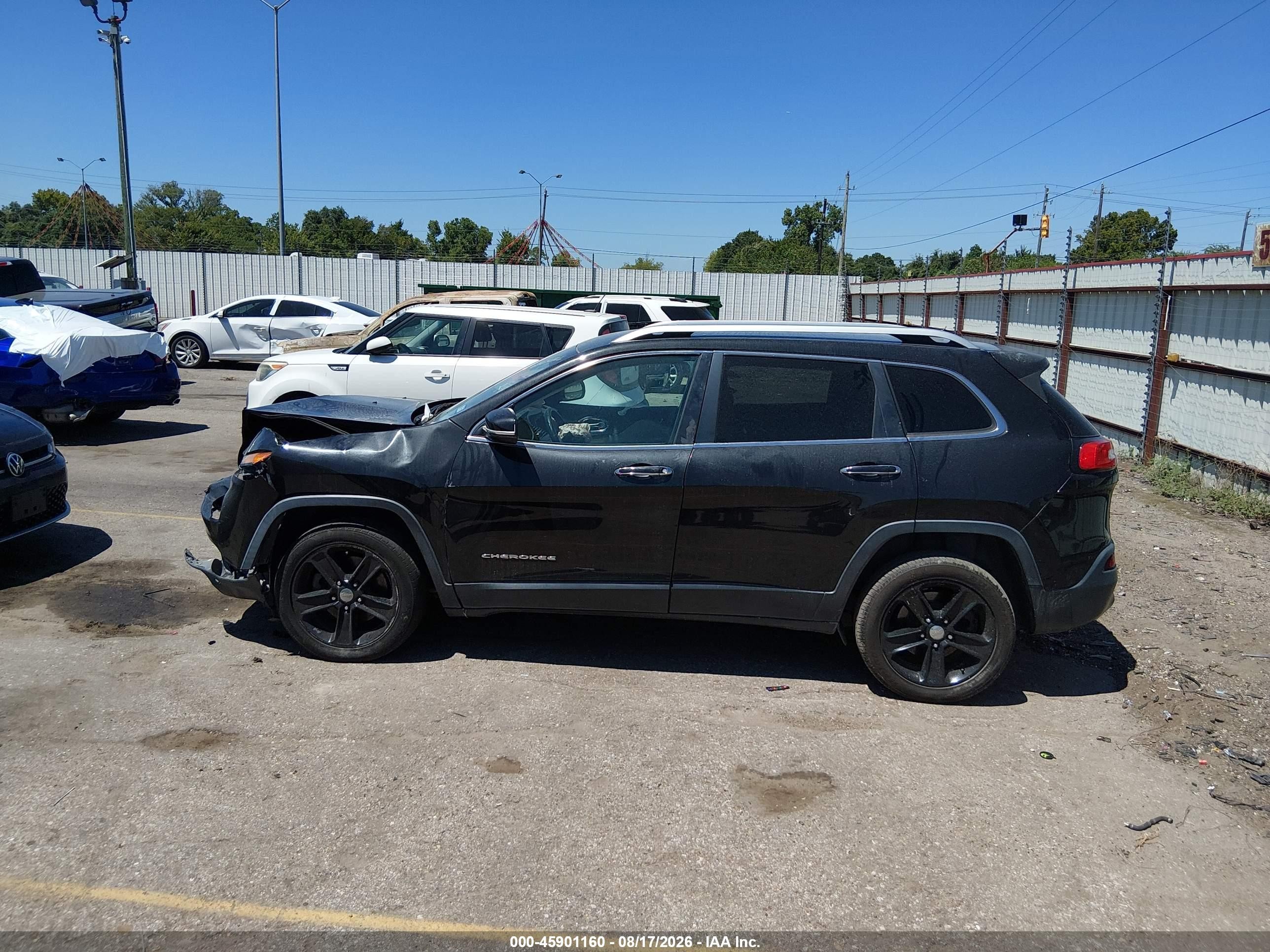 2015 Jeep Cherokee Limited Black vin: 1C4PJMDS1FW713851