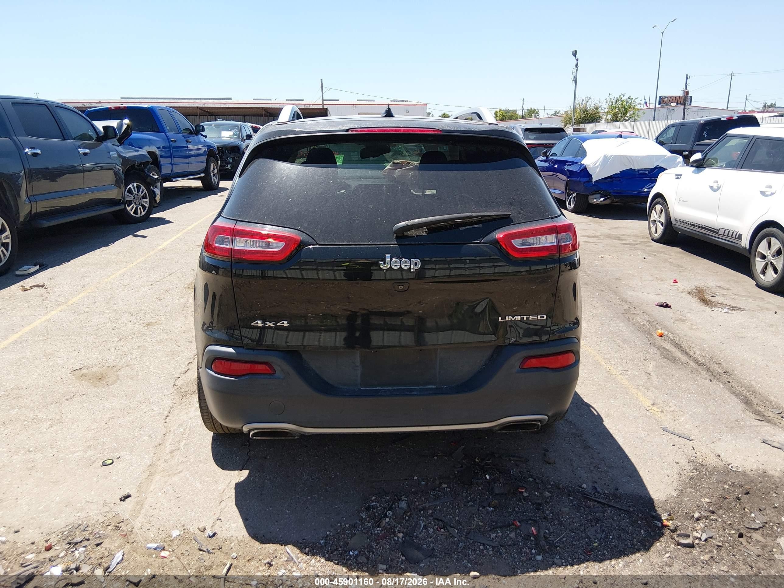 2015 Jeep Cherokee Limited Black vin: 1C4PJMDS1FW713851