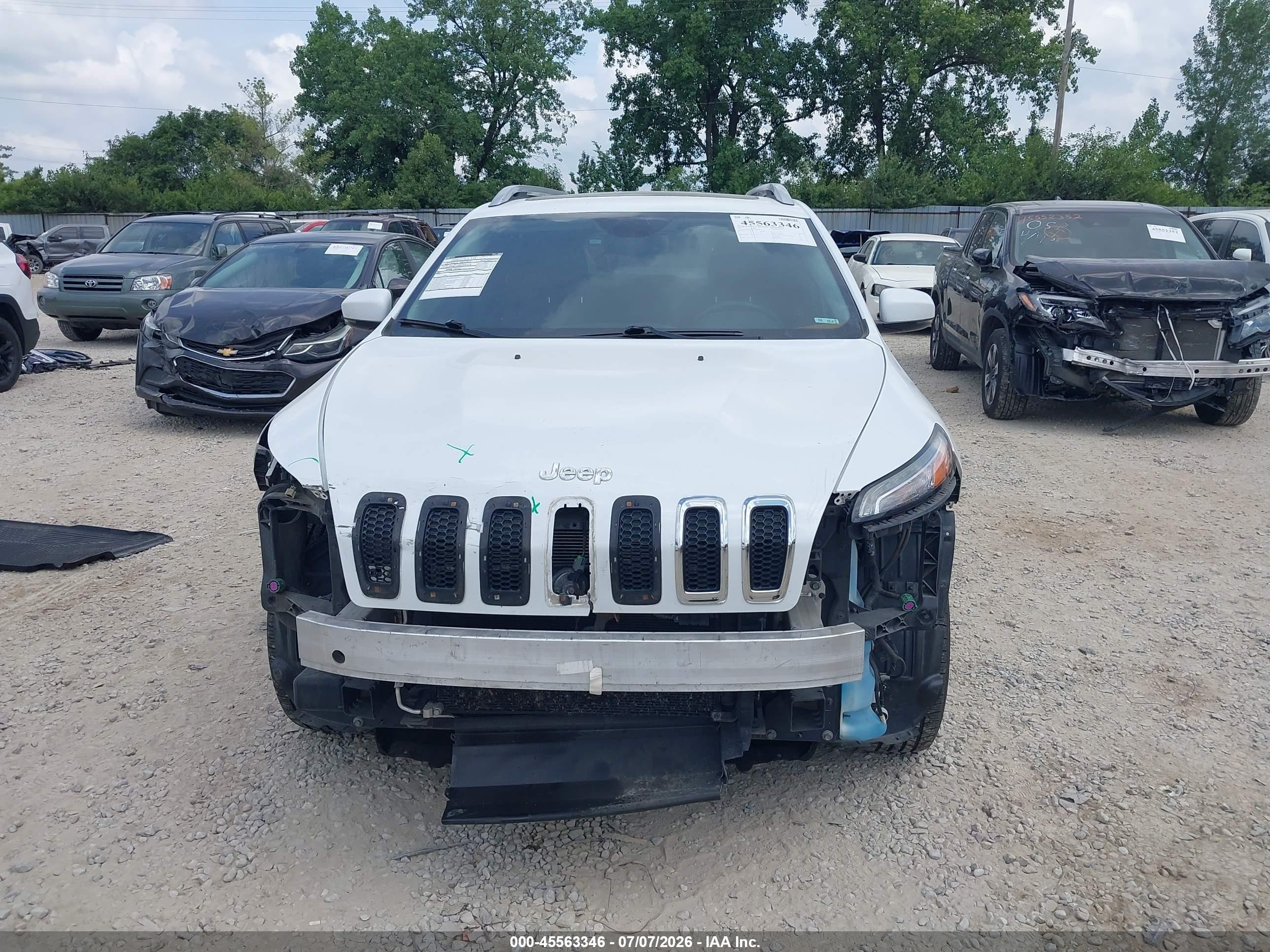 2014 Jeep Cherokee Limited White vin: 1C4PJMDS2EW129988