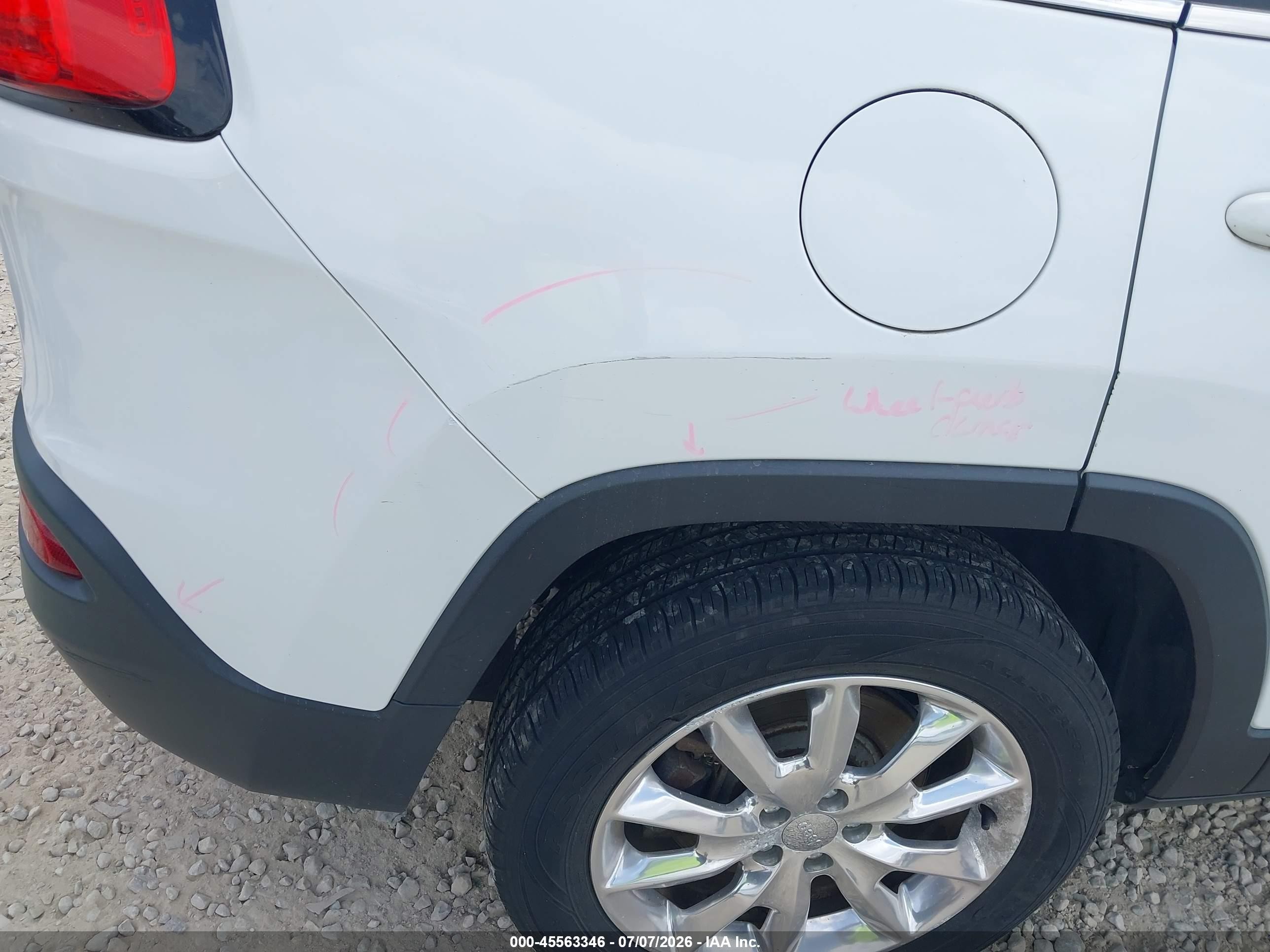 2014 Jeep Cherokee Limited White vin: 1C4PJMDS2EW129988