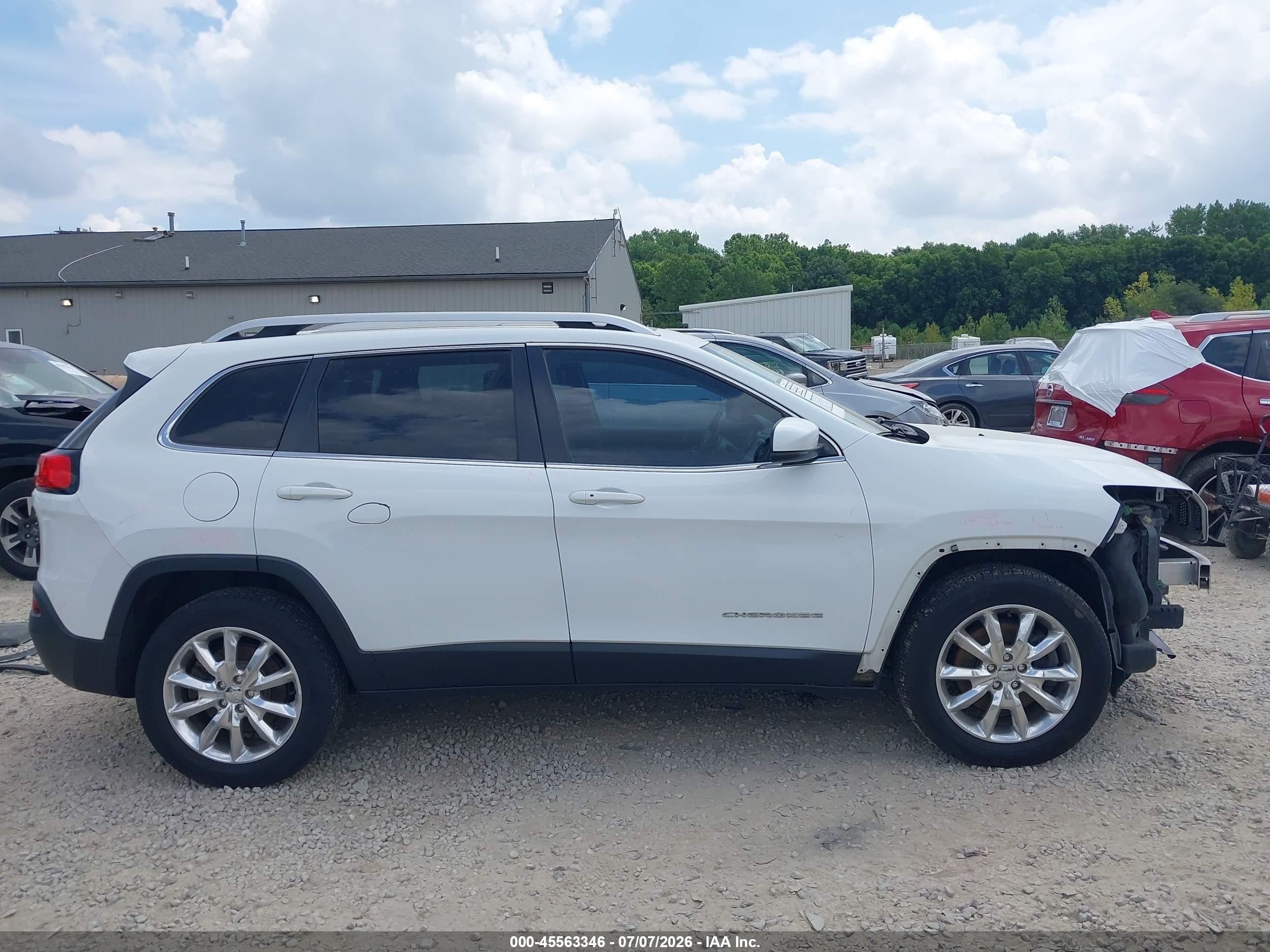 2014 Jeep Cherokee Limited White vin: 1C4PJMDS2EW129988