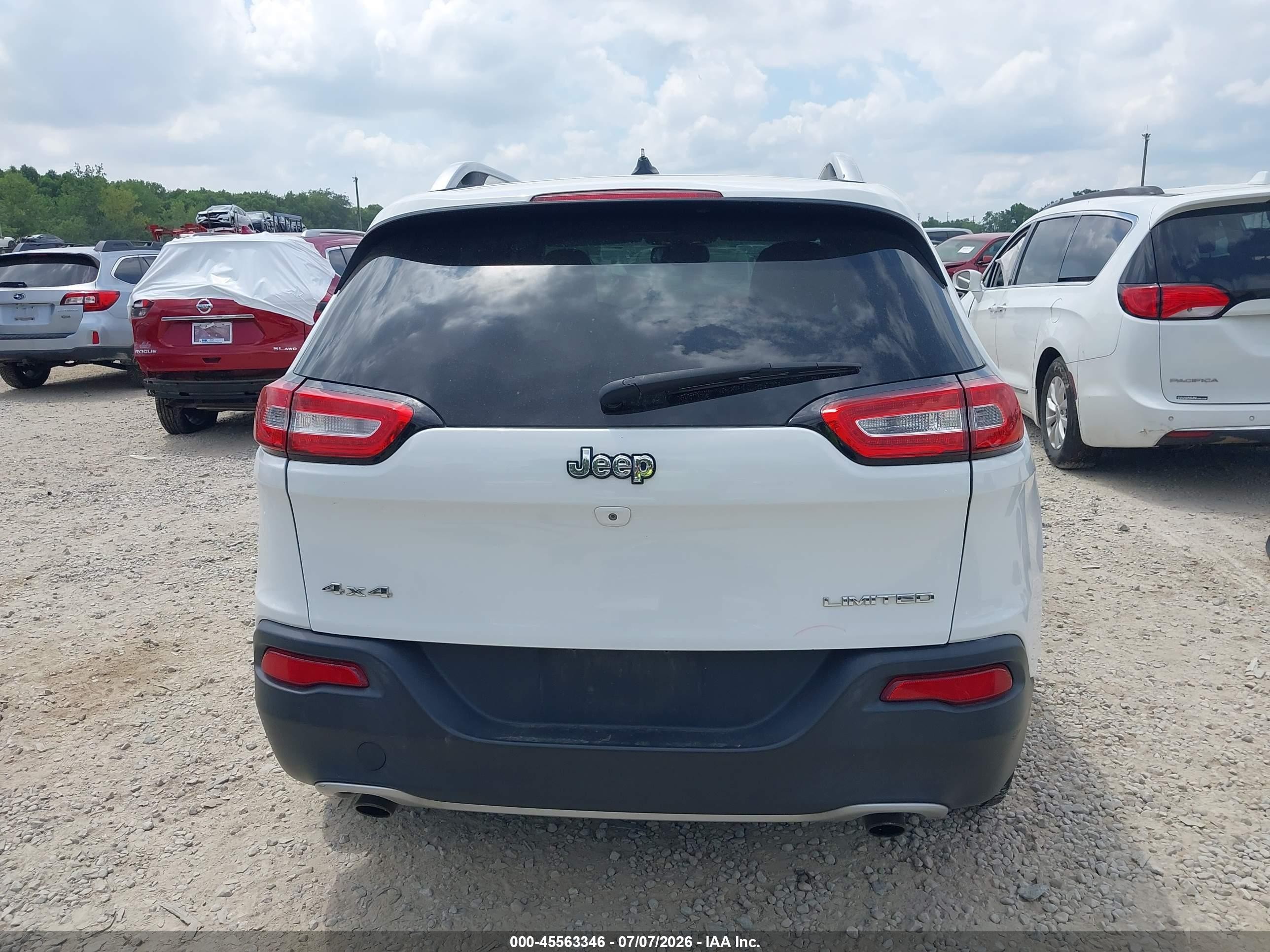 2014 Jeep Cherokee Limited White vin: 1C4PJMDS2EW129988