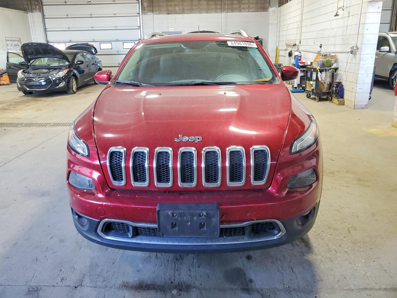 2014 Jeep Cherokee Limited Burgundy vin: 1C4PJMDS2EW182674