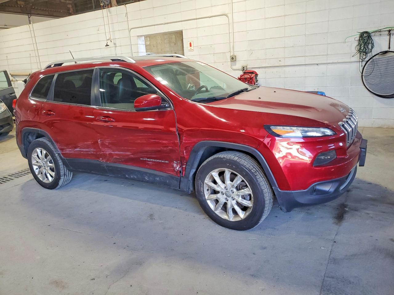 2014 Jeep Cherokee Limited Burgundy vin: 1C4PJMDS2EW182674
