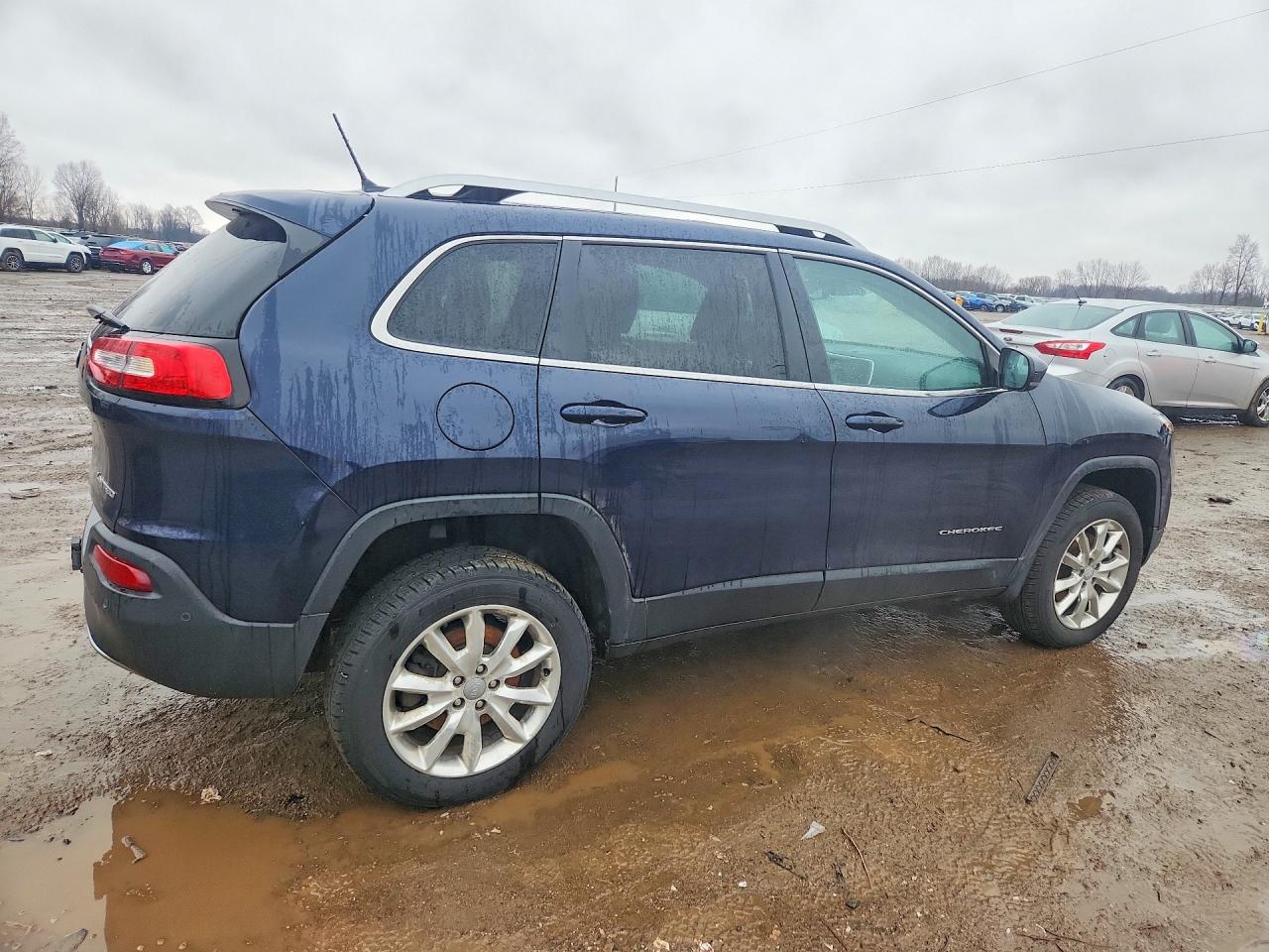 2014 Jeep Cherokee Limited Blue vin: 1C4PJMDS2EW190984