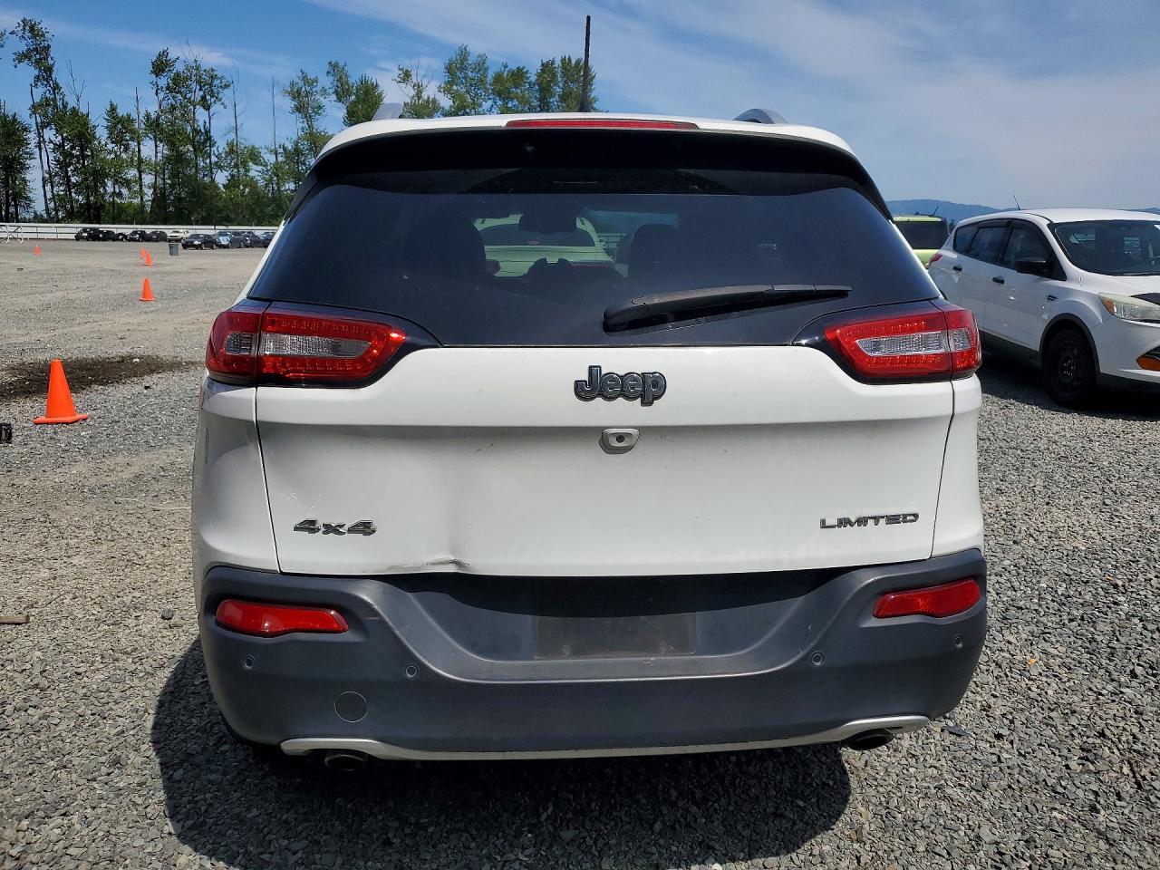 2014 Jeep Cherokee Limited White vin: 1C4PJMDS2EW191732
