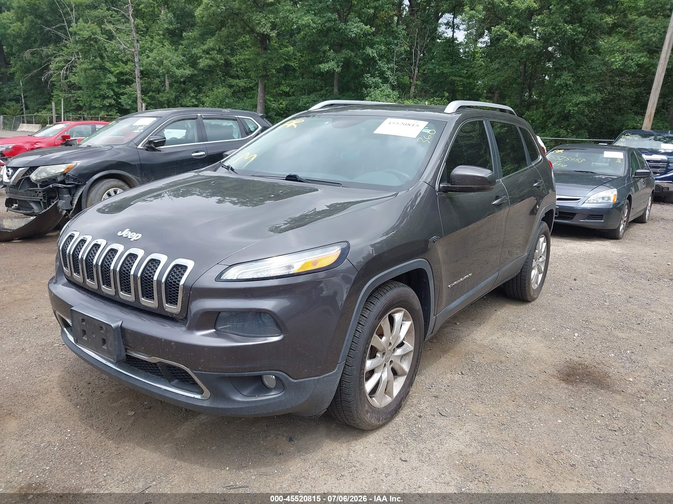 2014 Jeep Cherokee Limited Gray vin: 1C4PJMDS2EW211316