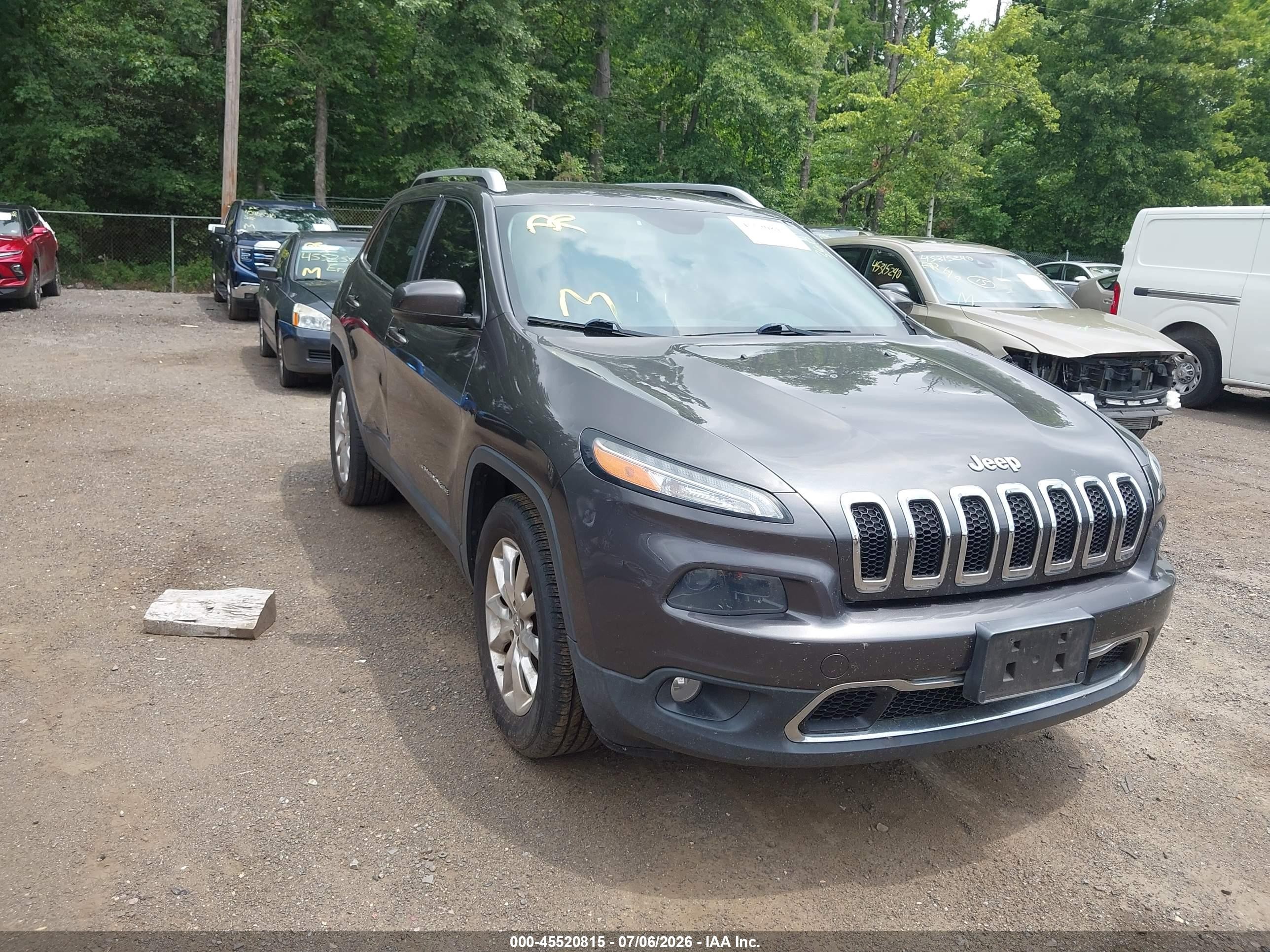 2014 Jeep Cherokee Limited Gray vin: 1C4PJMDS2EW211316