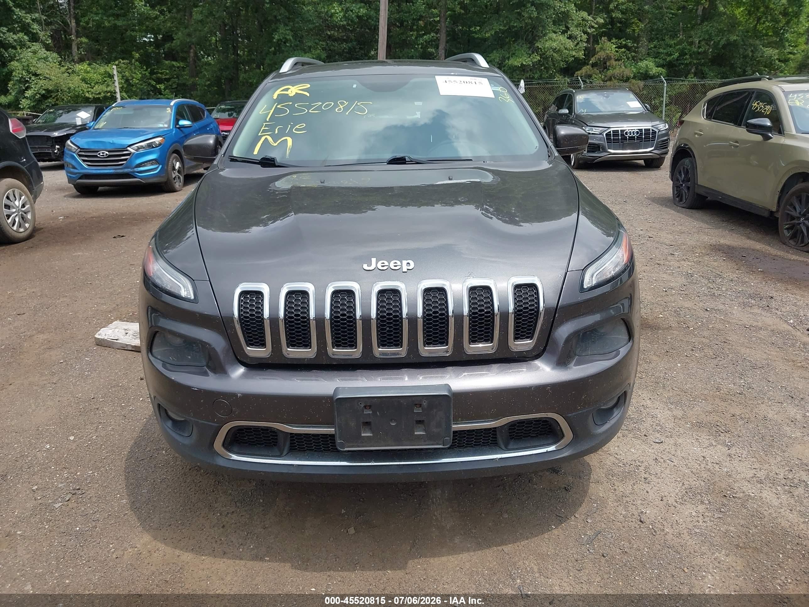 2014 Jeep Cherokee Limited Gray vin: 1C4PJMDS2EW211316