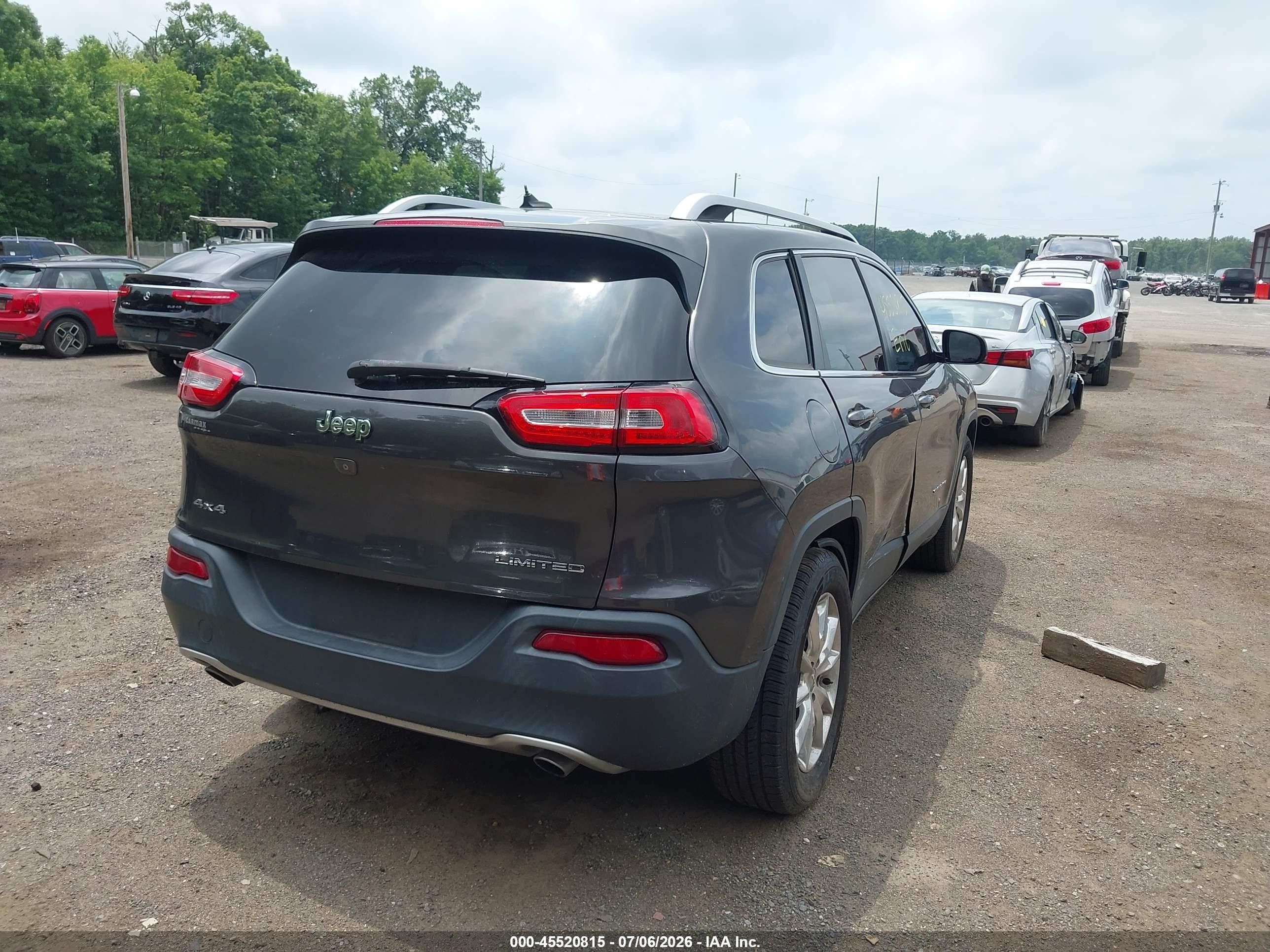 2014 Jeep Cherokee Limited Gray vin: 1C4PJMDS2EW211316