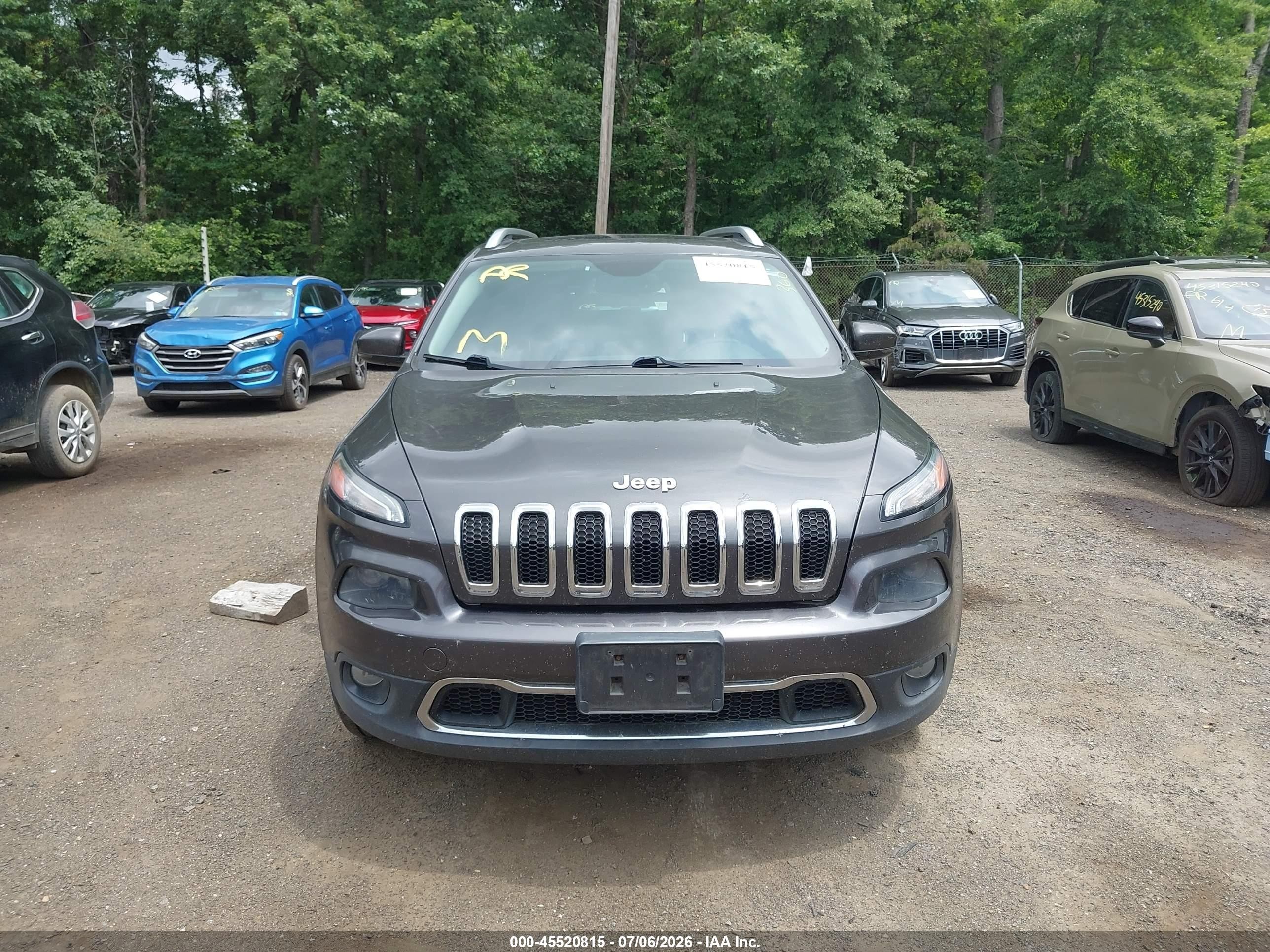 2014 Jeep Cherokee Limited Gray vin: 1C4PJMDS2EW211316