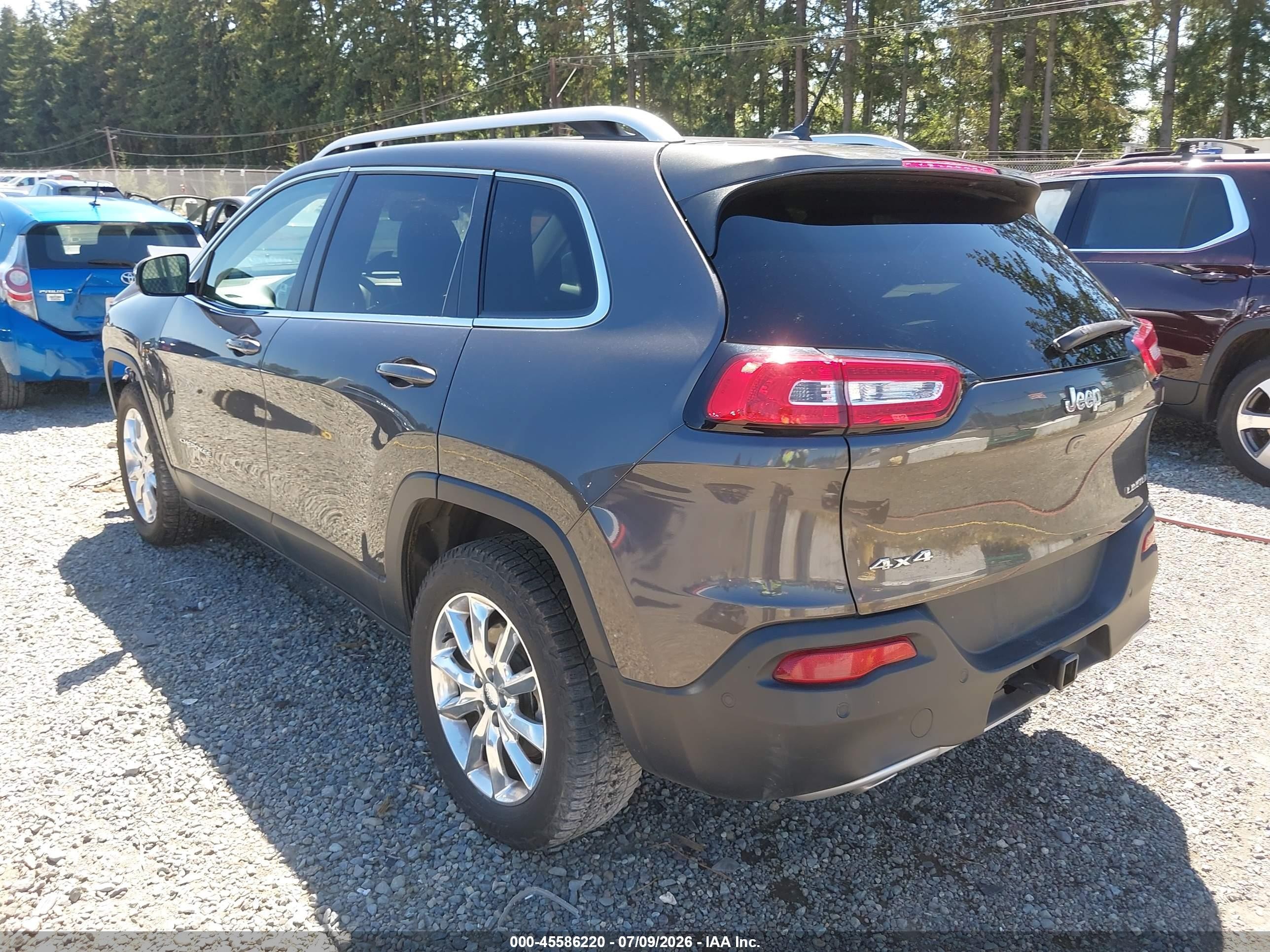 2014 Jeep Cherokee Limited Gray vin: 1C4PJMDS2EW242694