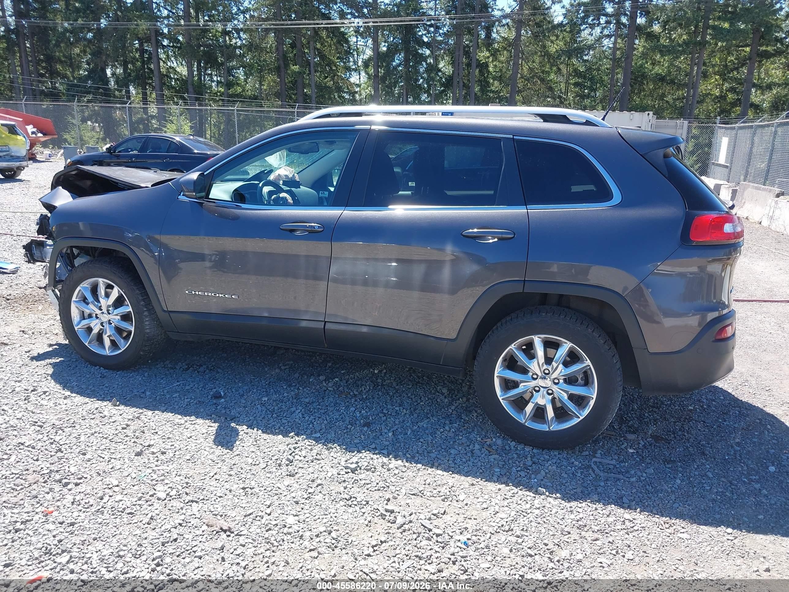 2014 Jeep Cherokee Limited Gray vin: 1C4PJMDS2EW242694