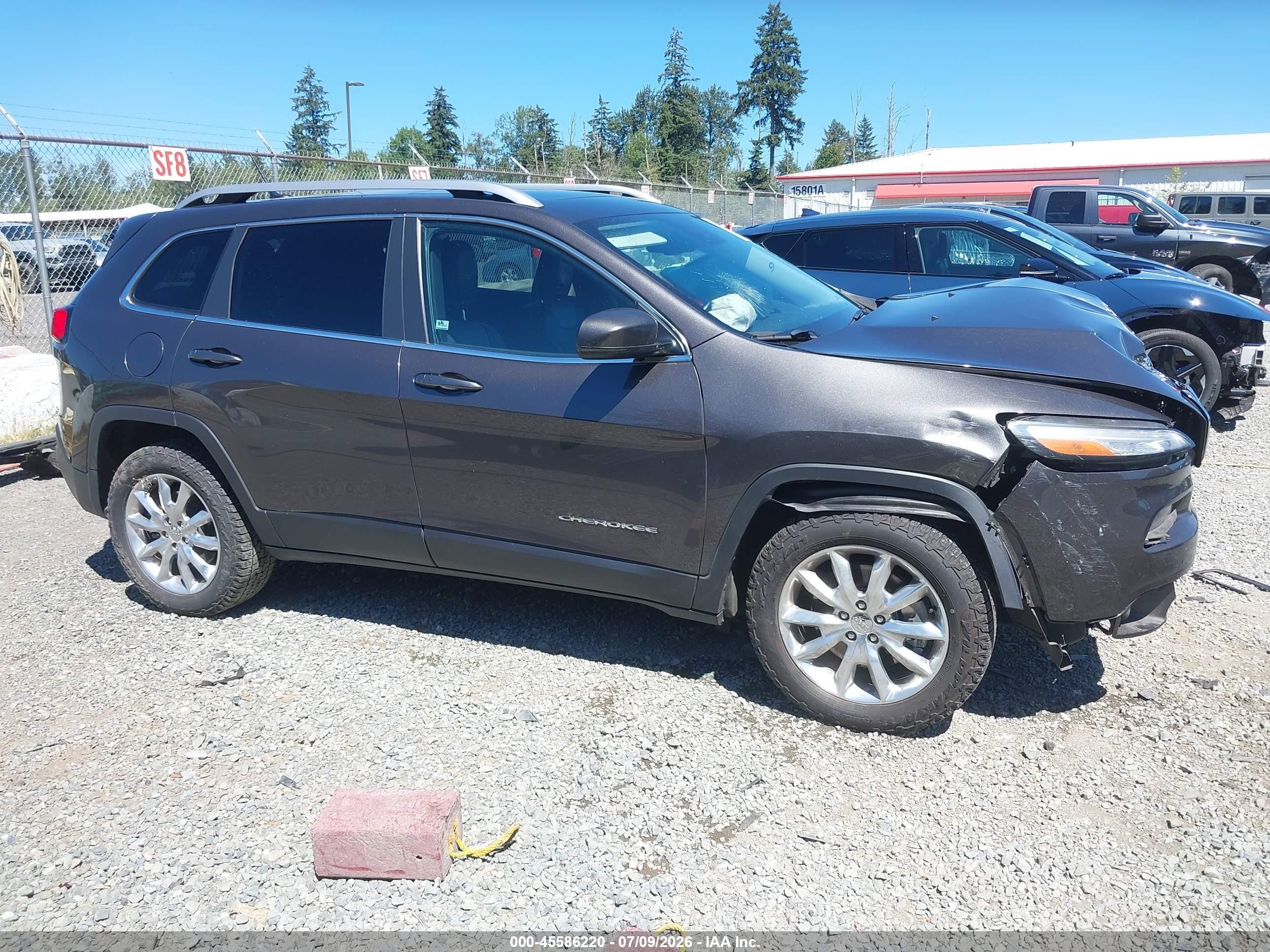 2014 Jeep Cherokee Limited Gray vin: 1C4PJMDS2EW242694