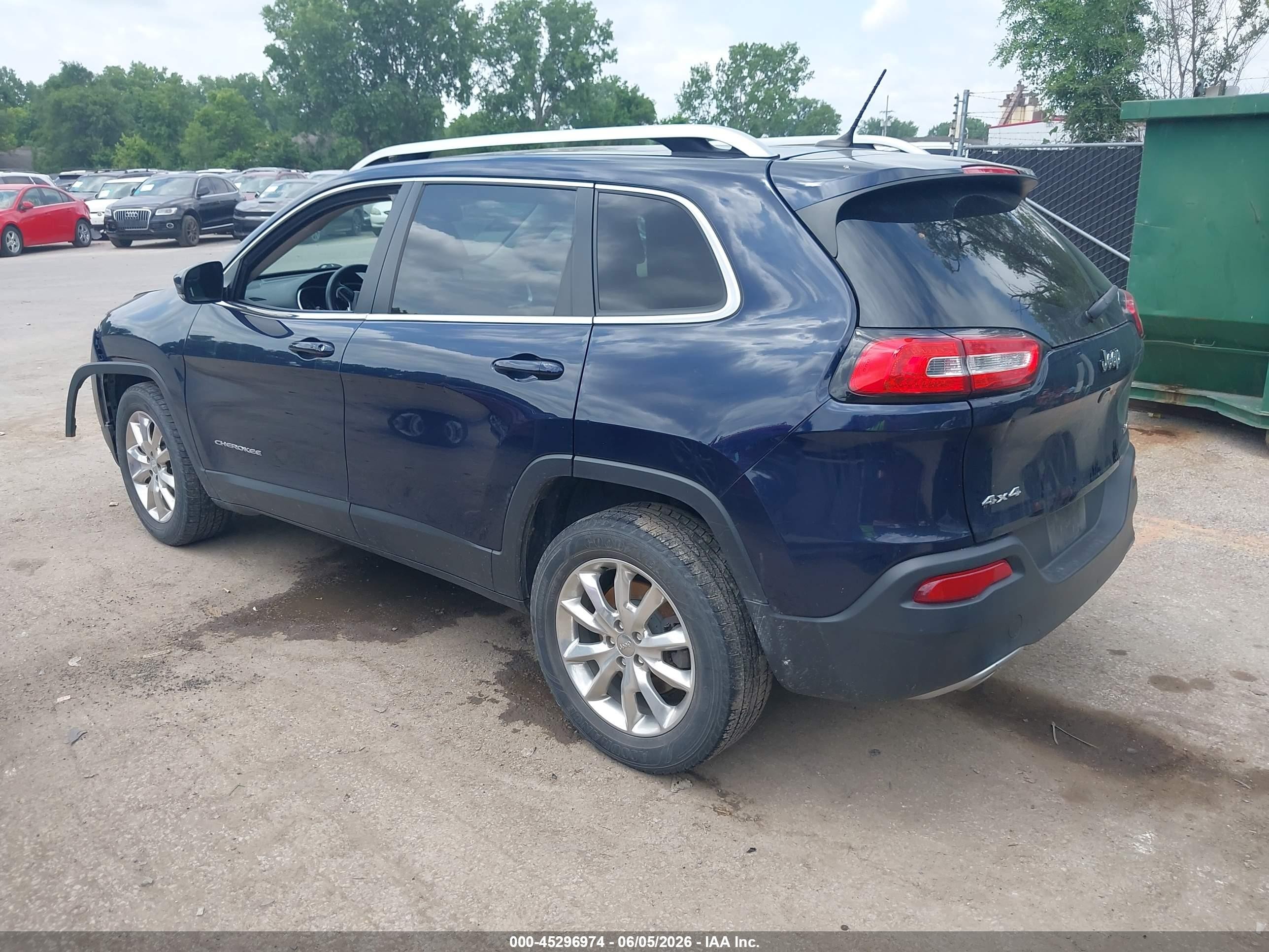 2014 Jeep Cherokee Limited Синий vin: 1C4PJMDS2EW259785