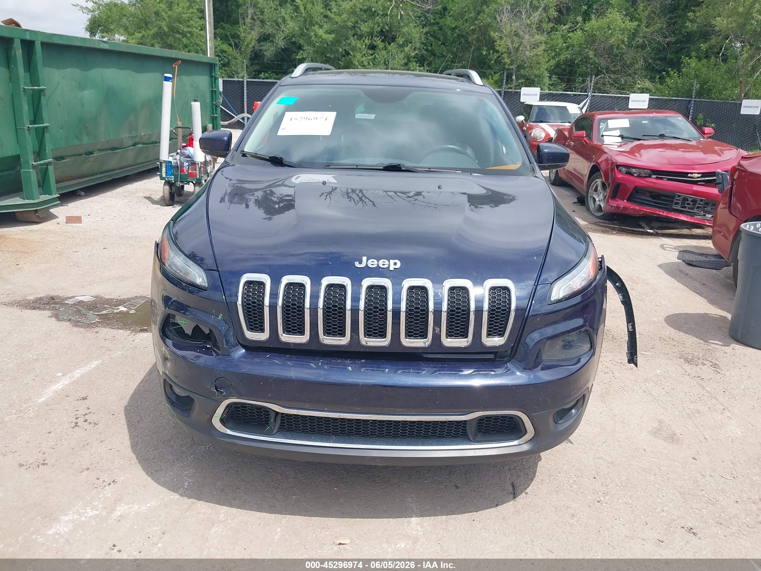 2014 Jeep Cherokee Limited Синий vin: 1C4PJMDS2EW259785