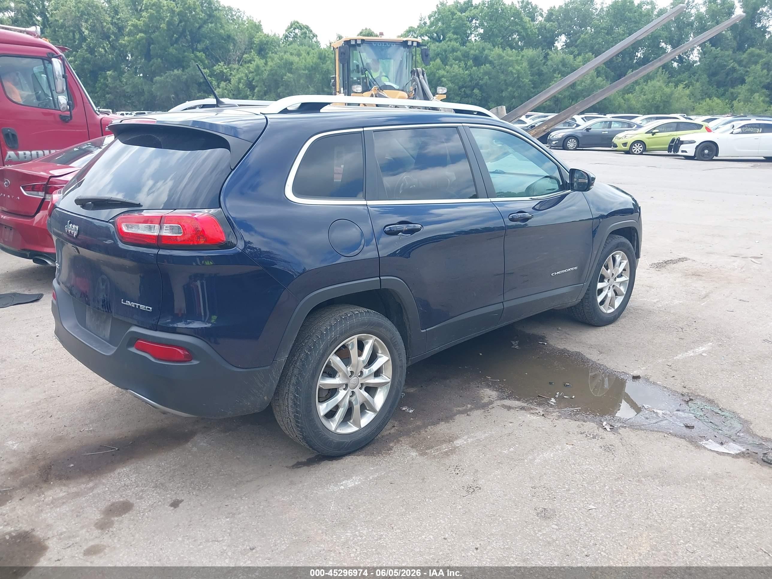 2014 Jeep Cherokee Limited Синий vin: 1C4PJMDS2EW259785