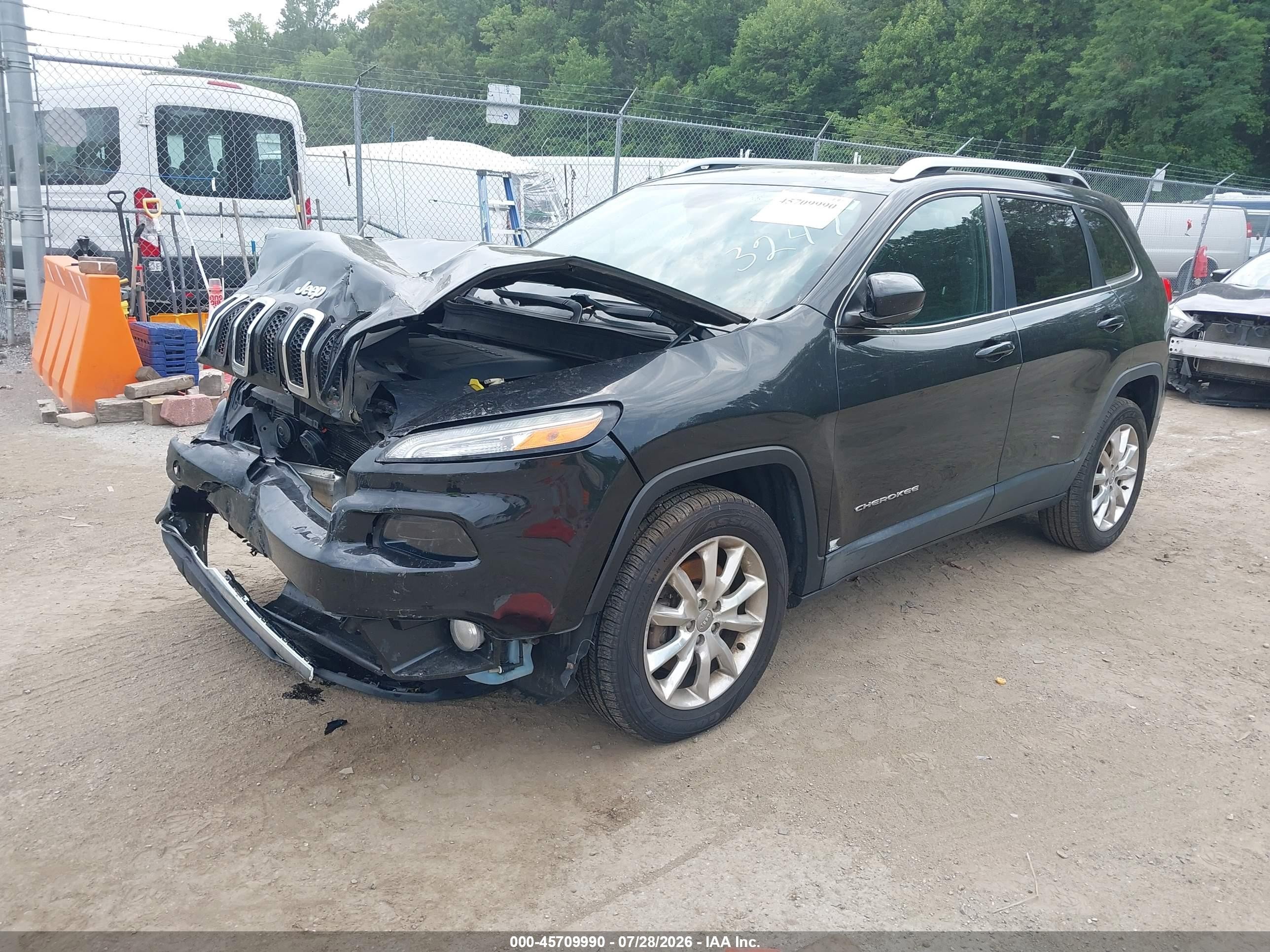 2015 Jeep Cherokee Limited Black vin: 1C4PJMDS2FW563247