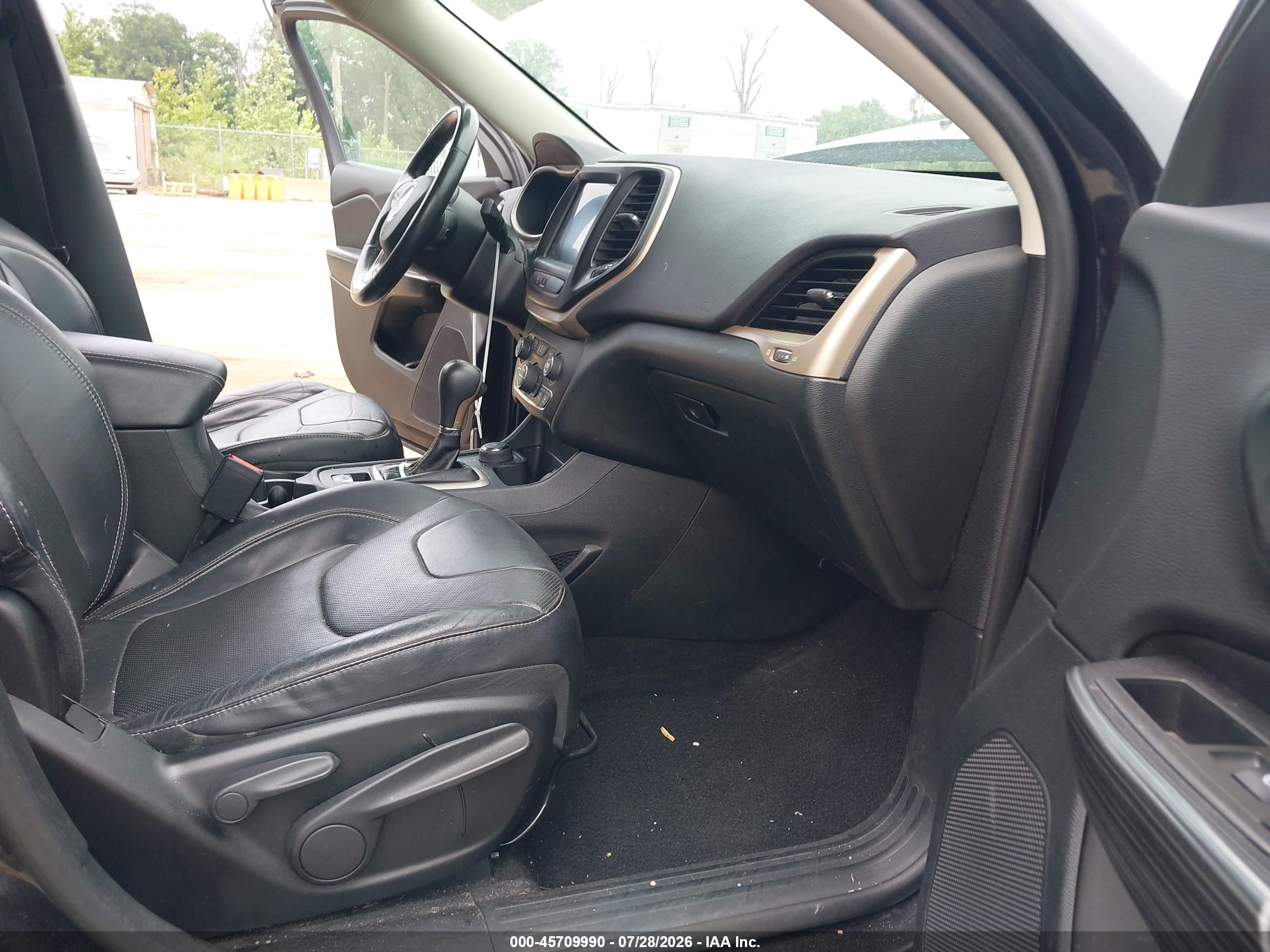 2015 Jeep Cherokee Limited Black vin: 1C4PJMDS2FW563247