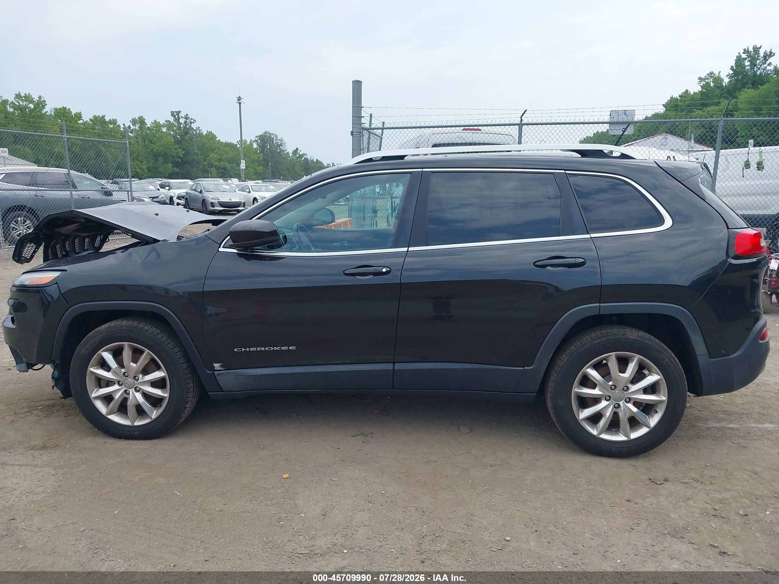 2015 Jeep Cherokee Limited Black vin: 1C4PJMDS2FW563247