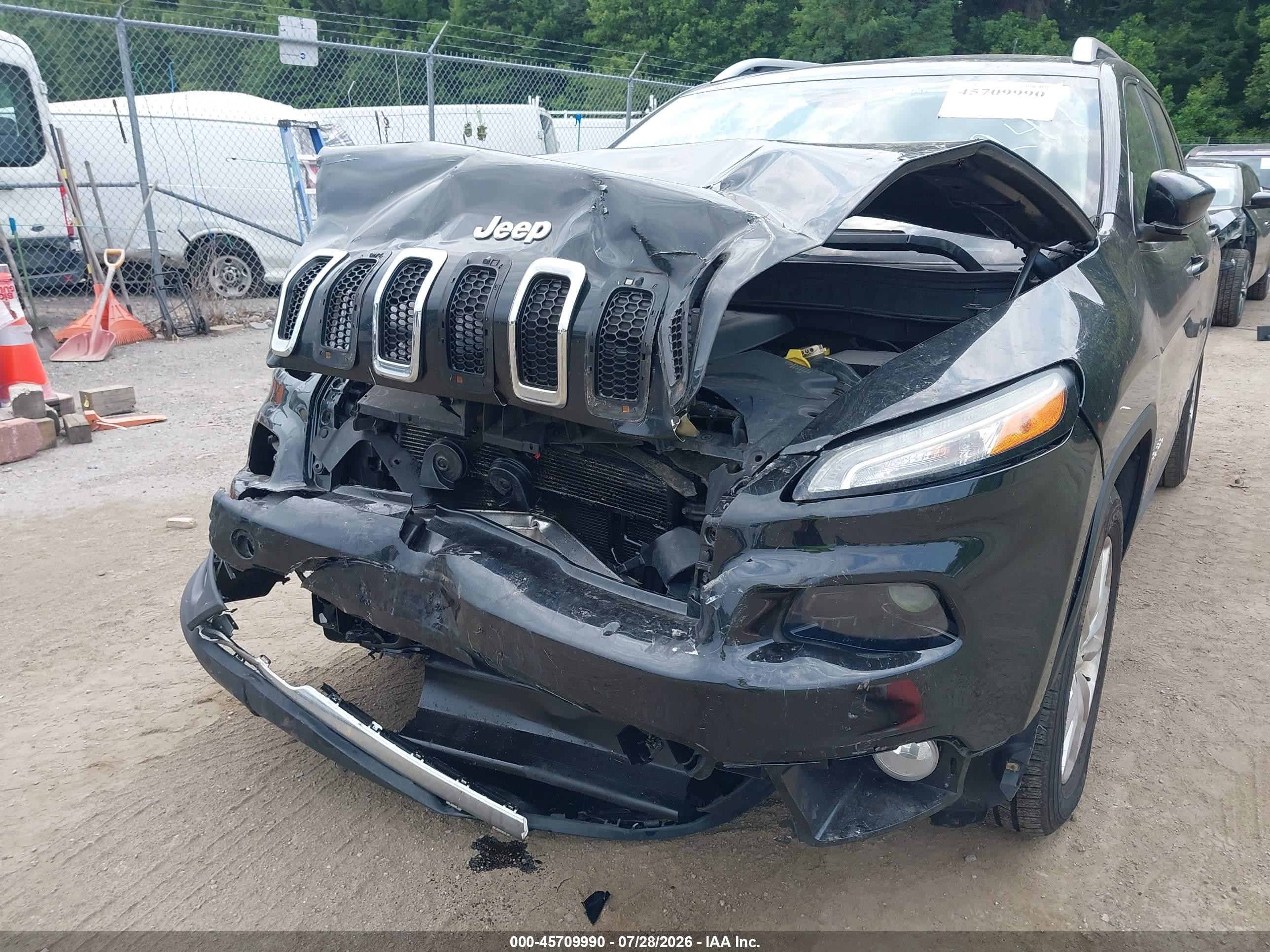 2015 Jeep Cherokee Limited Black vin: 1C4PJMDS2FW563247