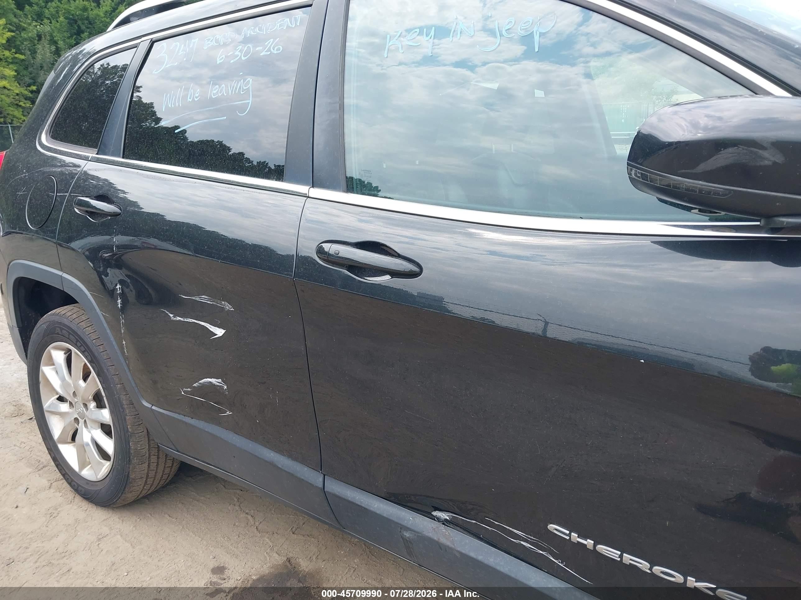 2015 Jeep Cherokee Limited Black vin: 1C4PJMDS2FW563247