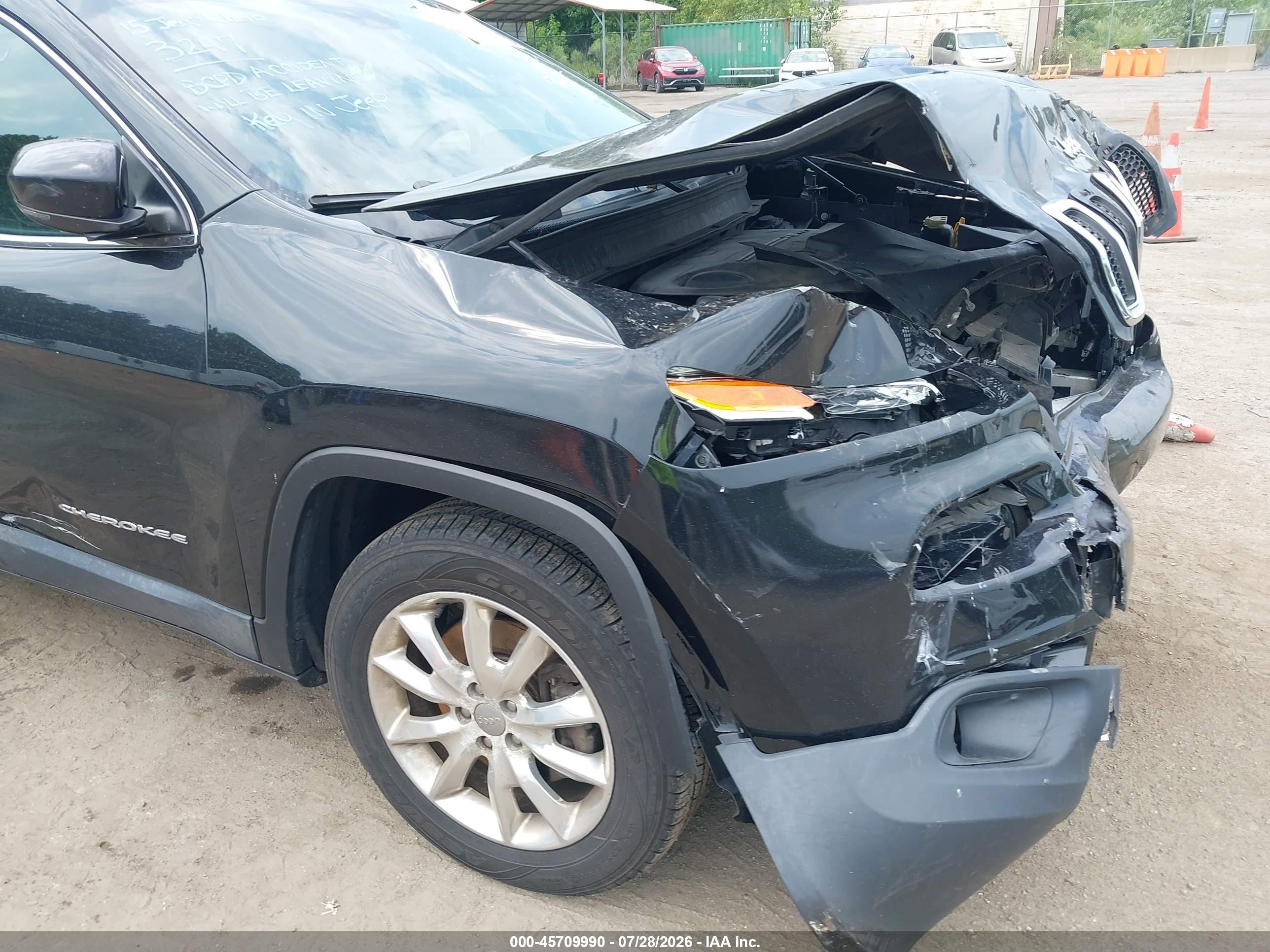 2015 Jeep Cherokee Limited Black vin: 1C4PJMDS2FW563247