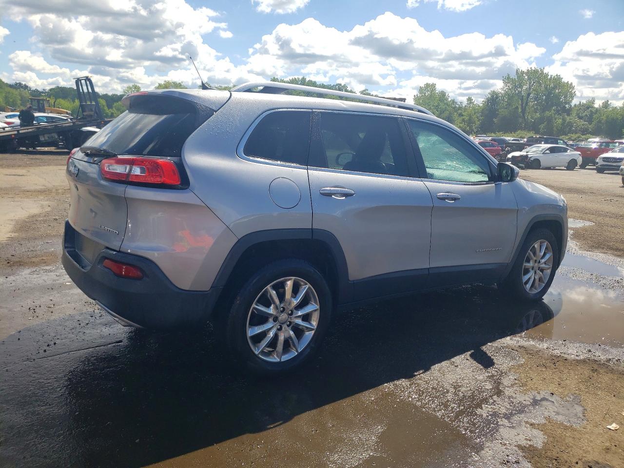 2015 Jeep Cherokee Limited Silver vin: 1C4PJMDS2FW582218