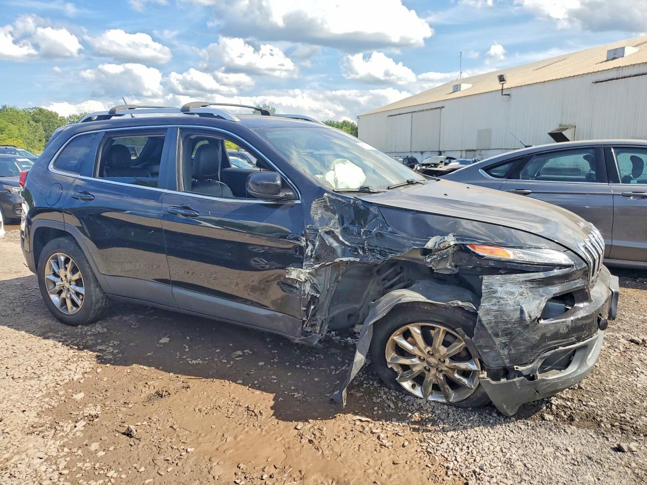 2015 Jeep Cherokee Limited Black vin: 1C4PJMDS2FW604217