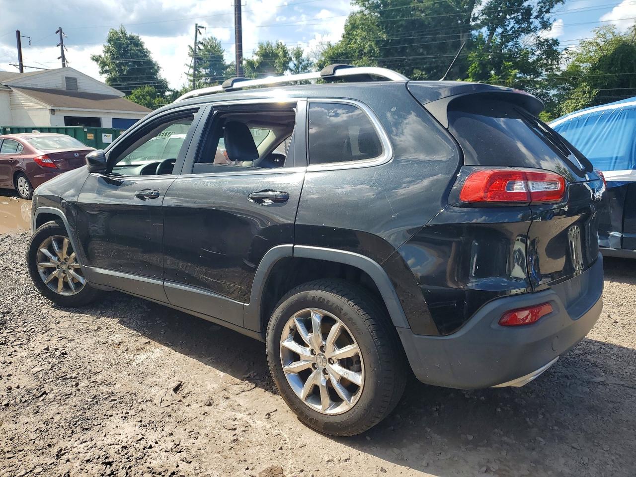 2015 Jeep Cherokee Limited Black vin: 1C4PJMDS2FW604217
