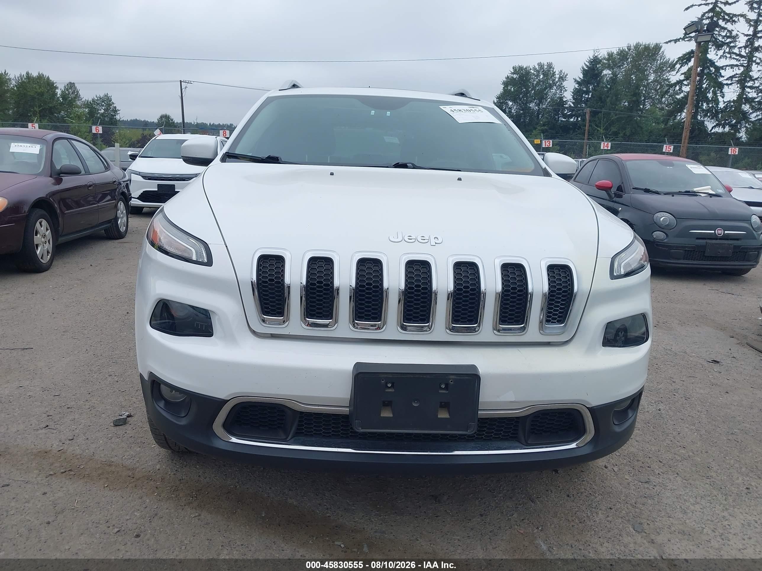 2015 Jeep Cherokee Limited White vin: 1C4PJMDS2FW648041