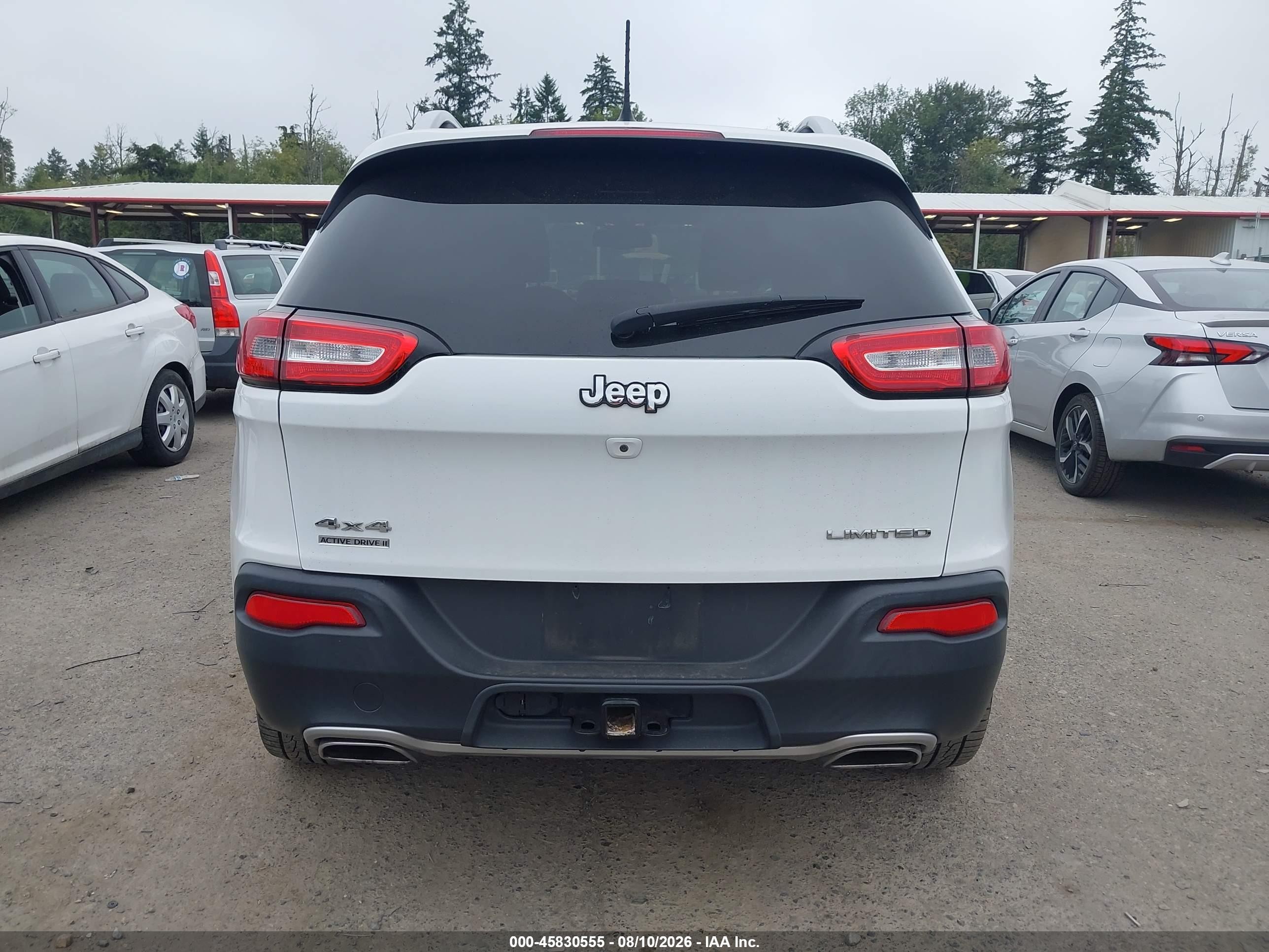 2015 Jeep Cherokee Limited White vin: 1C4PJMDS2FW648041