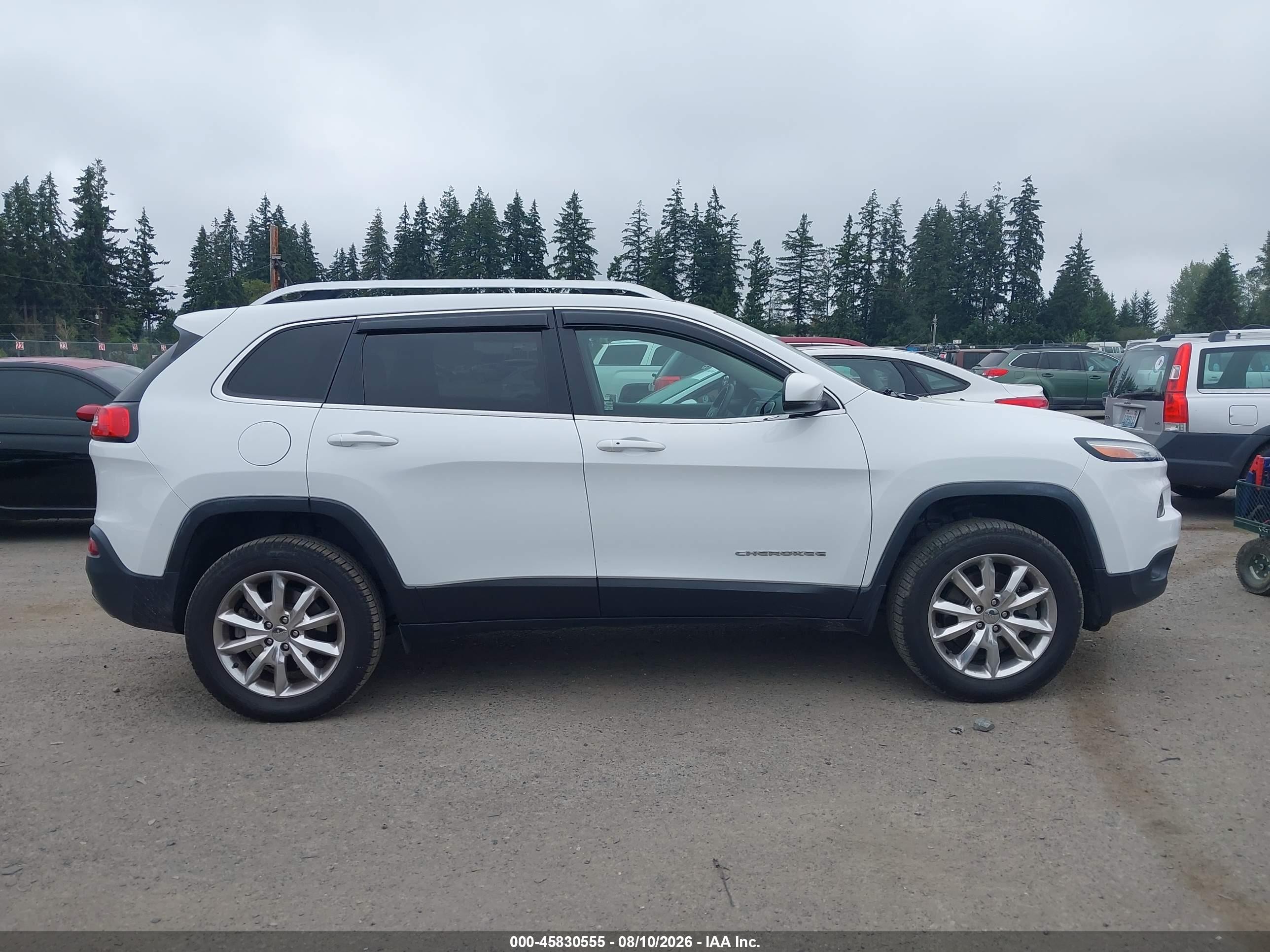 2015 Jeep Cherokee Limited White vin: 1C4PJMDS2FW648041