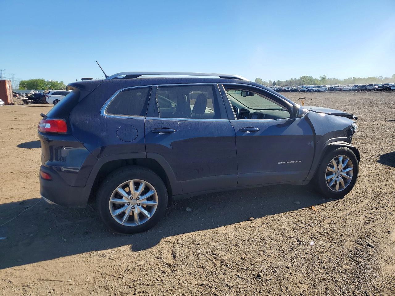 2015 Jeep Cherokee Limited Blue vin: 1C4PJMDS2FW685414