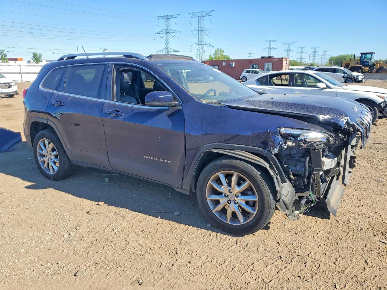 2015 Jeep Cherokee Limited Blue vin: 1C4PJMDS2FW685414
