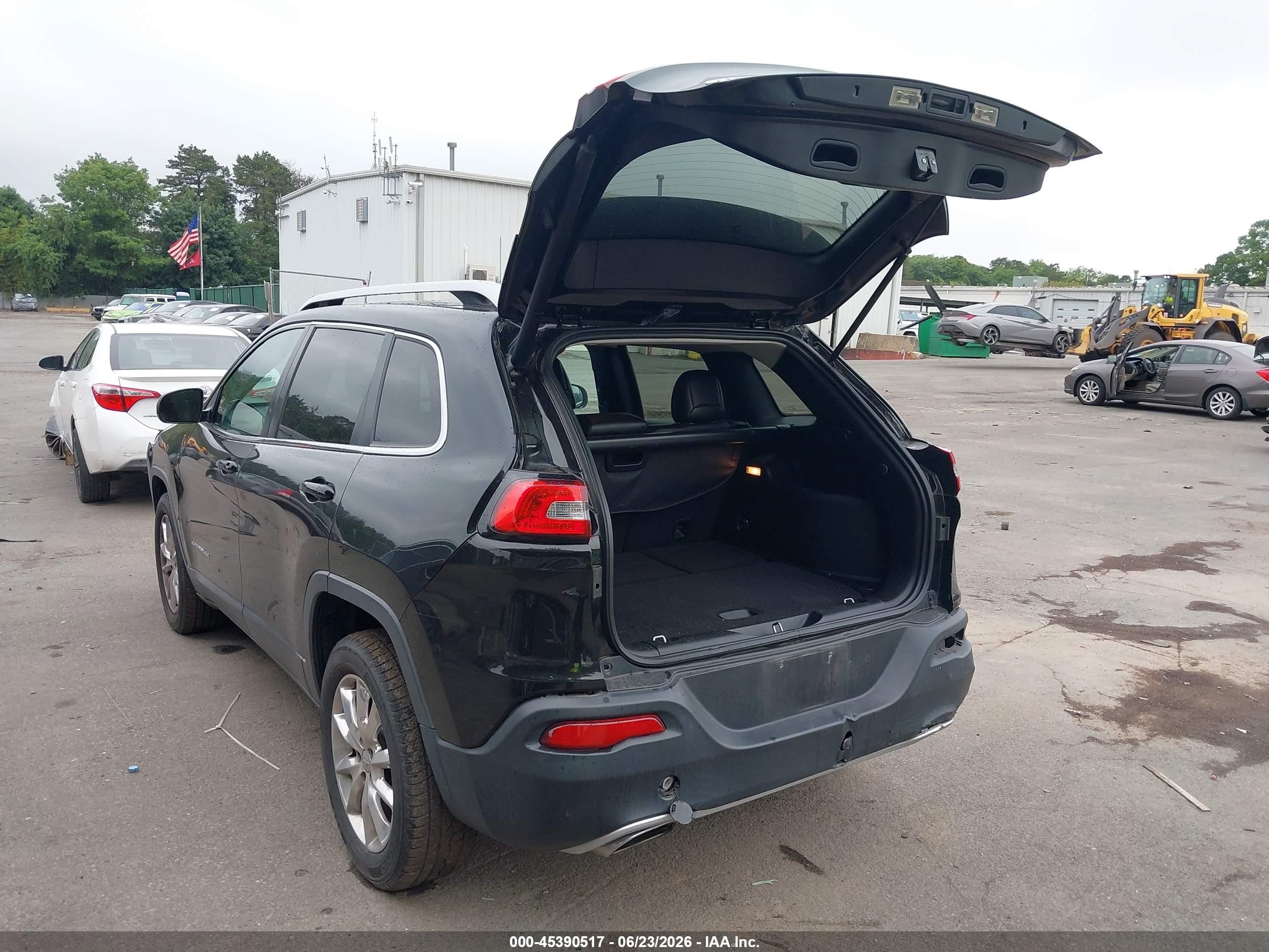 2015 Jeep Cherokee Limited Black vin: 1C4PJMDS2FW687373